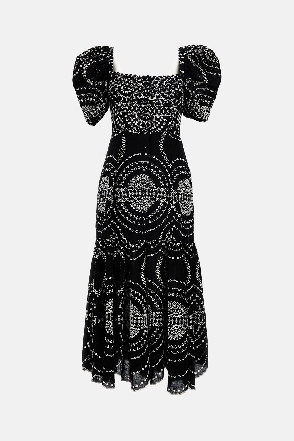 Charo Ruiz Kaysa Embroidered Midi Dress