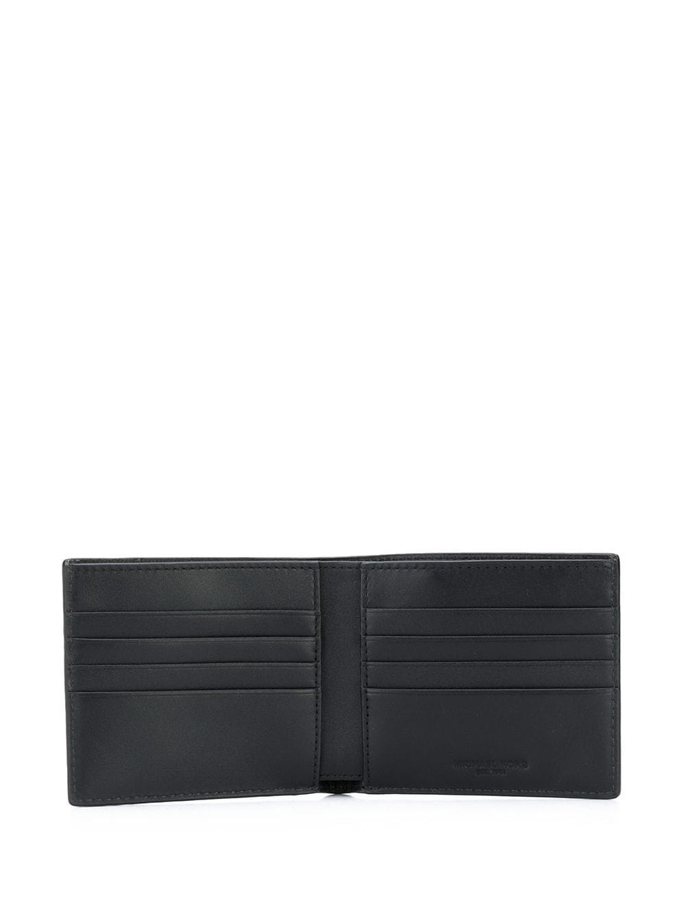 Michael Kors Logo Printed Bi-fold Wallet In Black