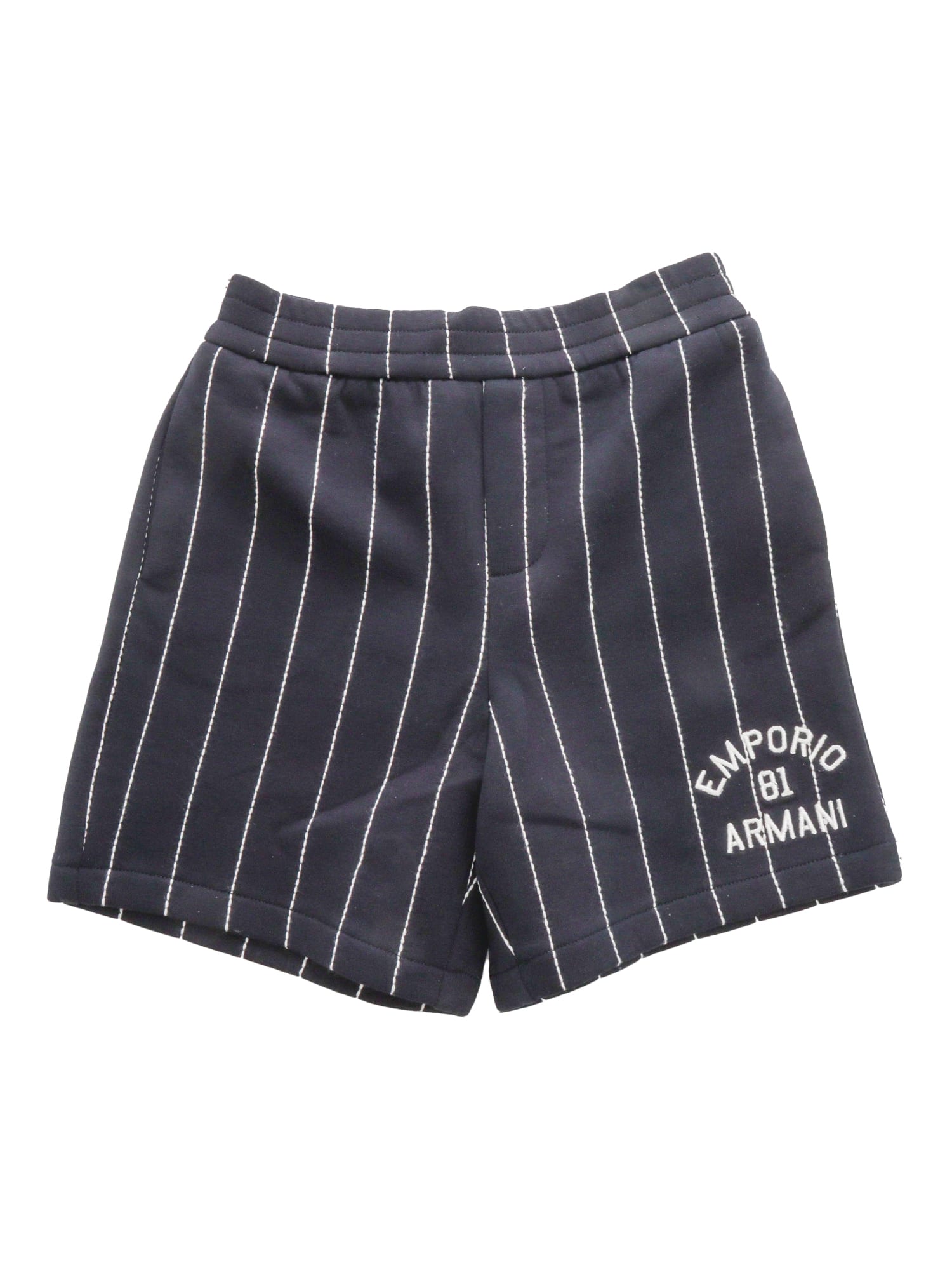Emporio Armani Kids' Shorts With Vertical Seams In Blue