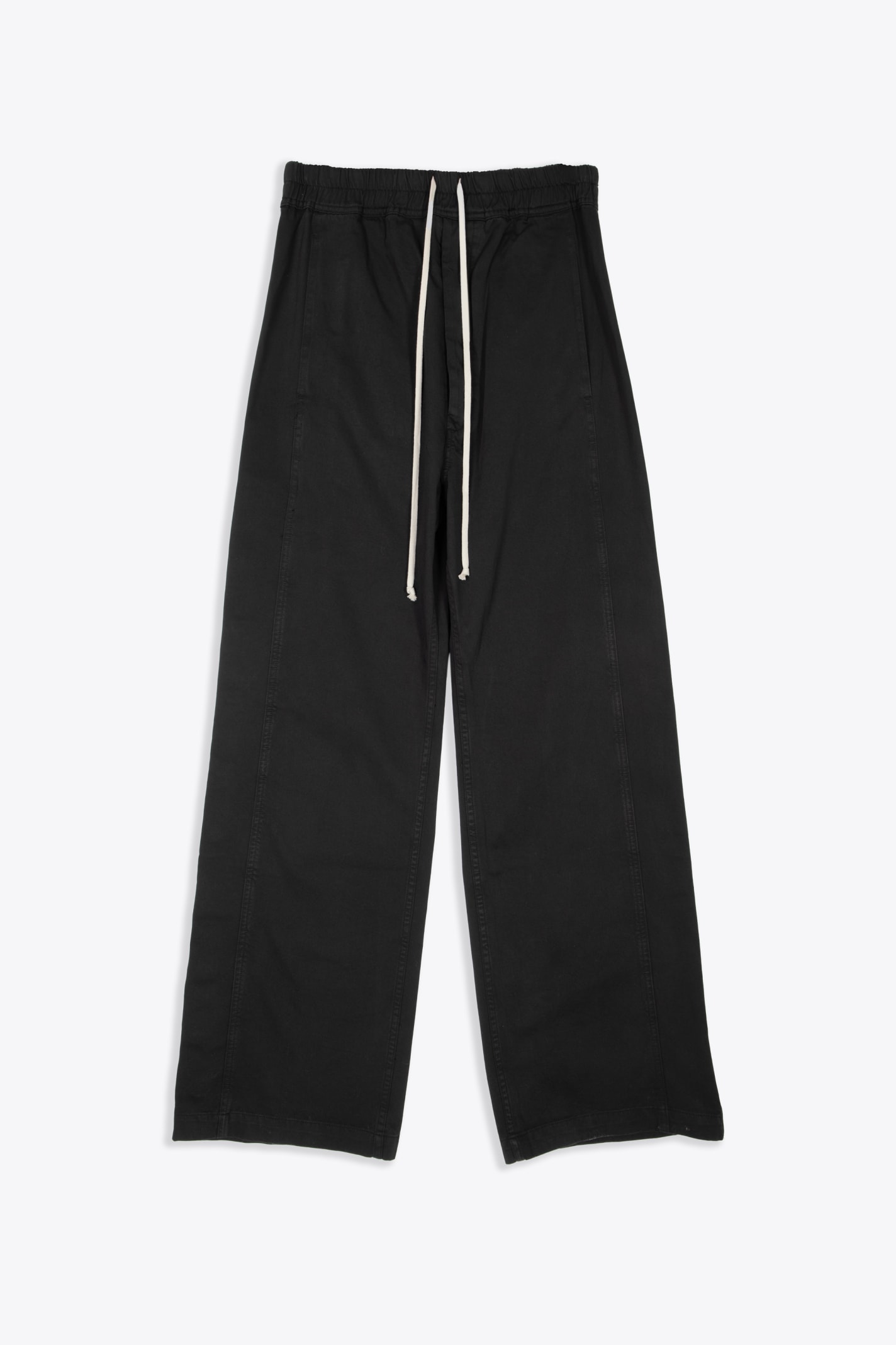 Drkshdw Pusher Pants Black Cotton Twill Pants With Side Snaps - Pusher Pants In Nero