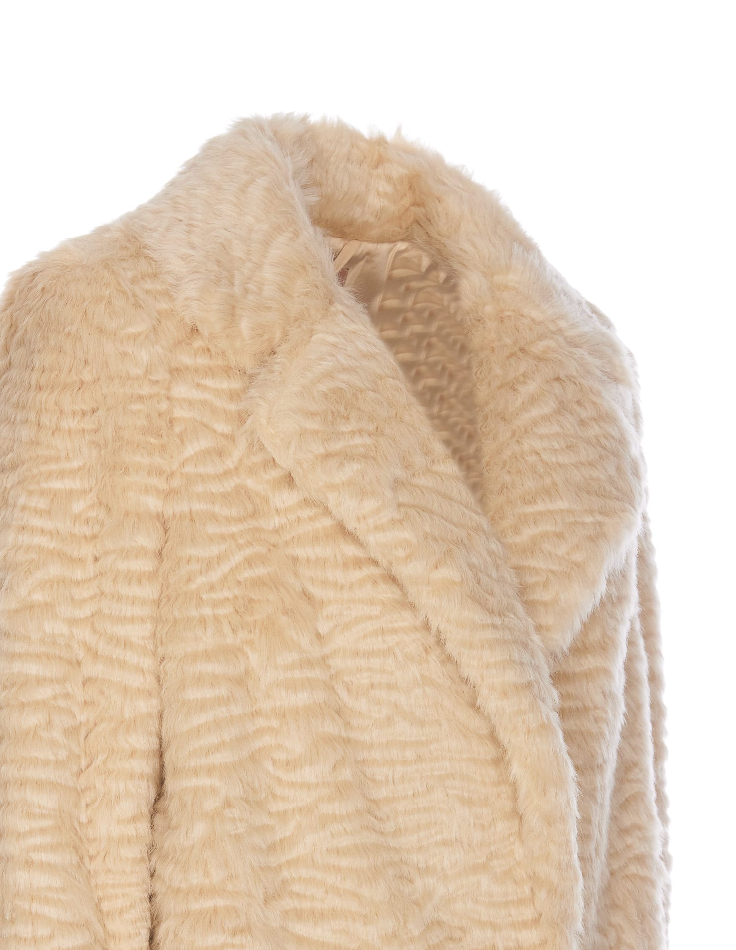 Shop Twinset Coat In Beige