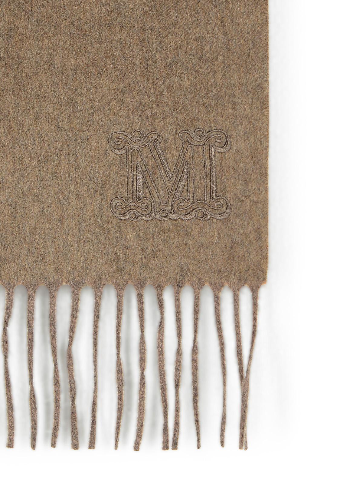 Max Mara Wsdalia Beige Cashmere Scarf In Brown