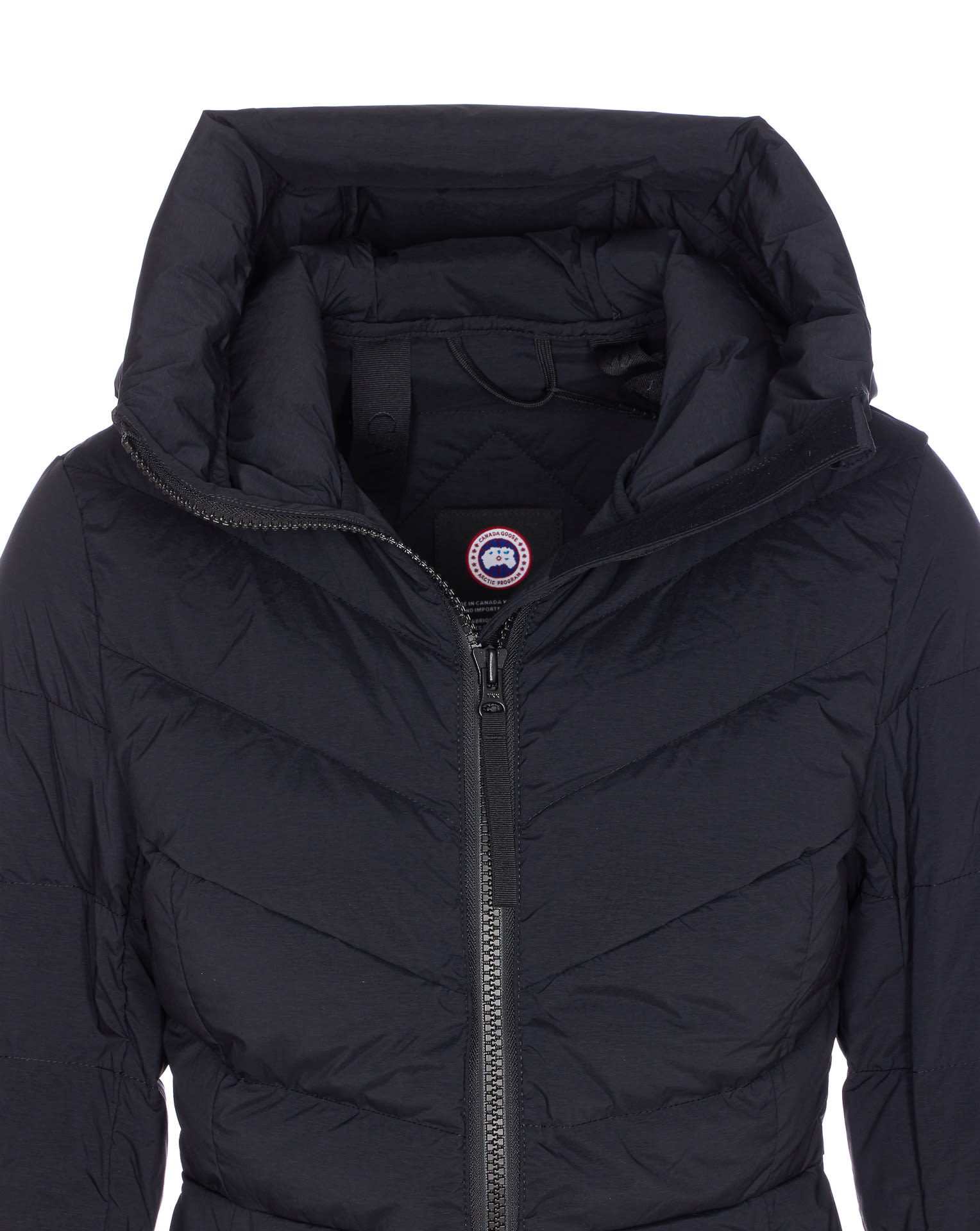 Canada Goose Black Clair Jacket Frontal Zip Closure In Blue