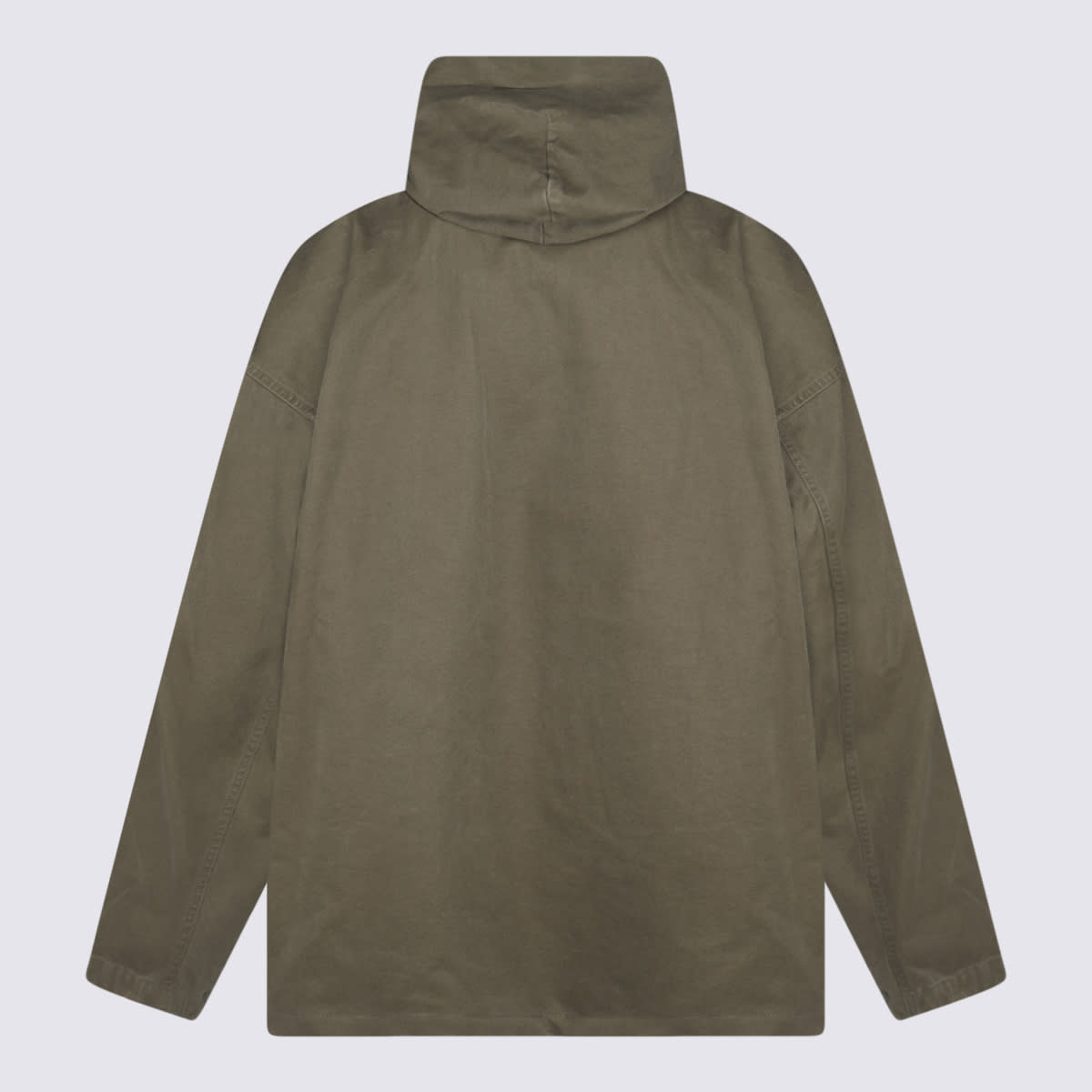 Shop Balenciaga Dark Green Cotton Casual Jacket In Khaki