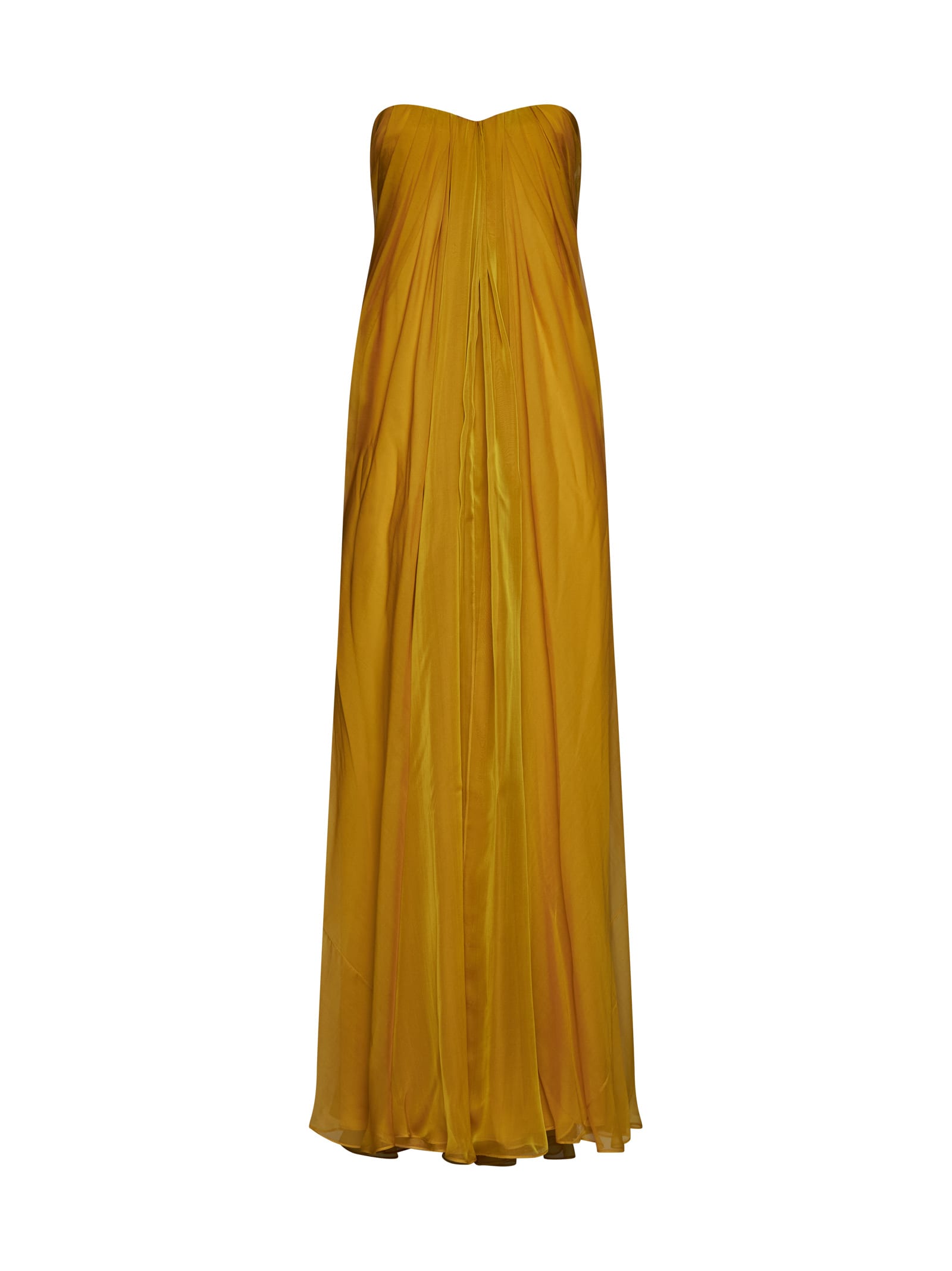 Shop Alexander Mcqueen Dress In Saffron