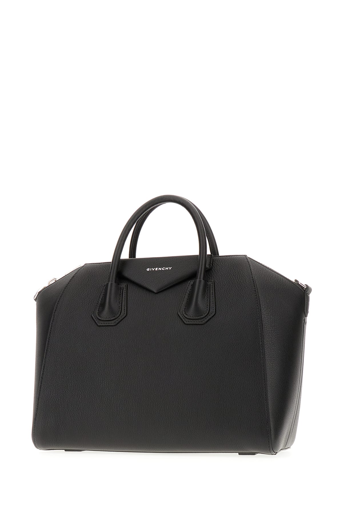 Shop Givenchy Black Nappa Leather Medium Antigona Handbag In 001