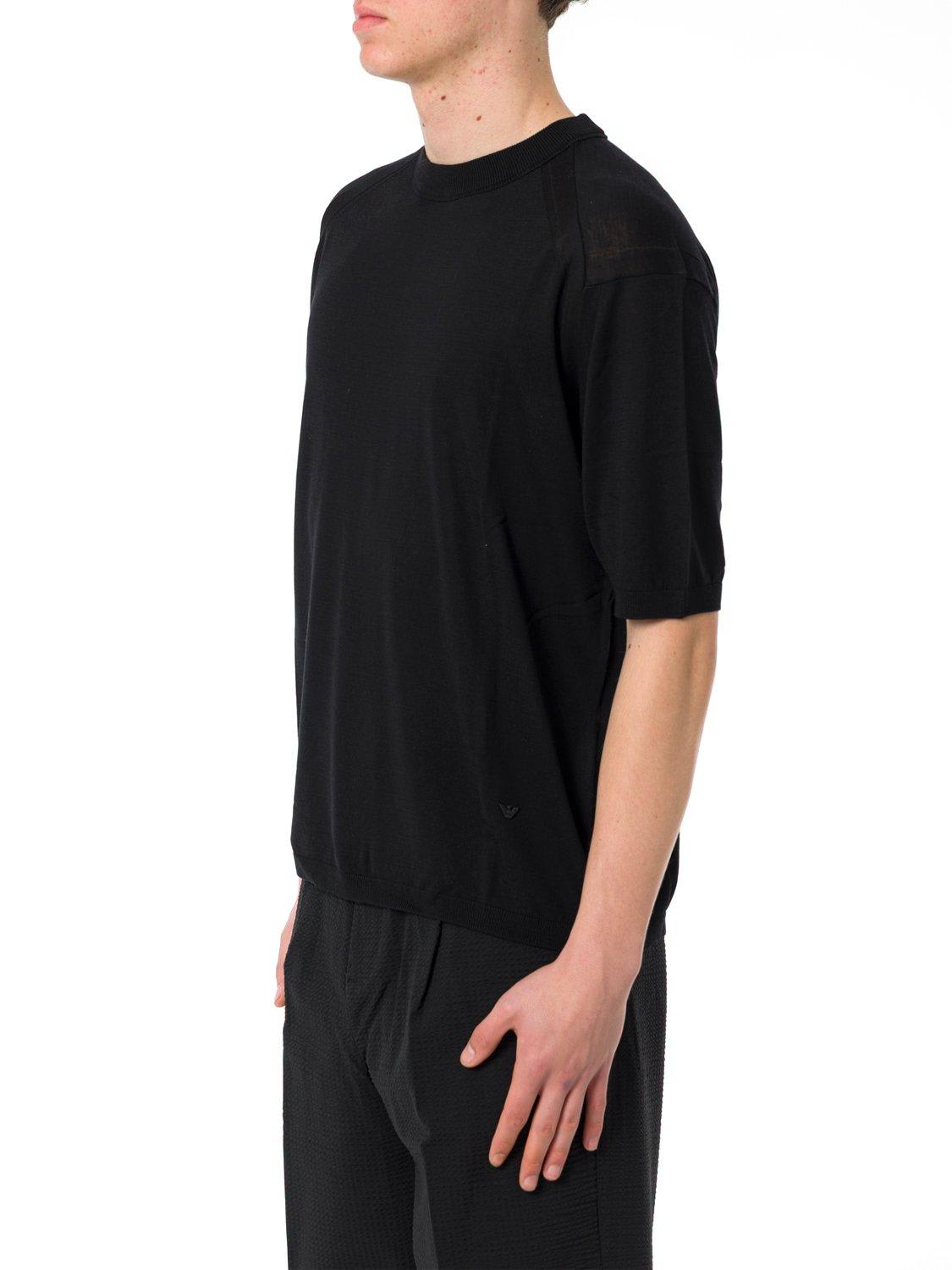 Emporio Armani Round-necked T-shirt Black Man
