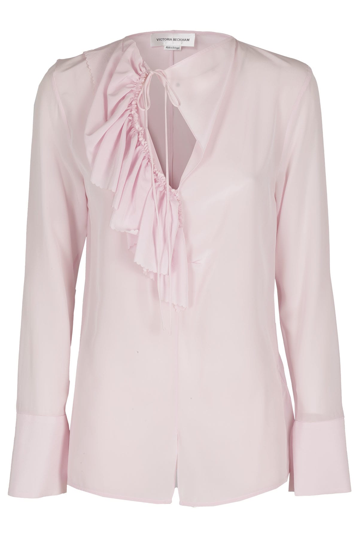 Victoria Victoria Beckham Romantic Ruffle Blouse In Candy Pink