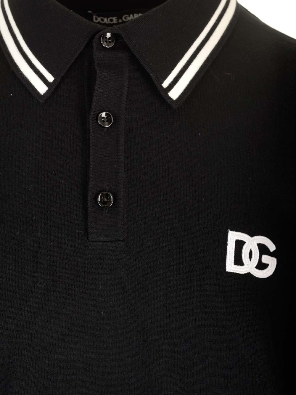Shop Dolce & Gabbana Slim Fit Polo Shirt In Nero