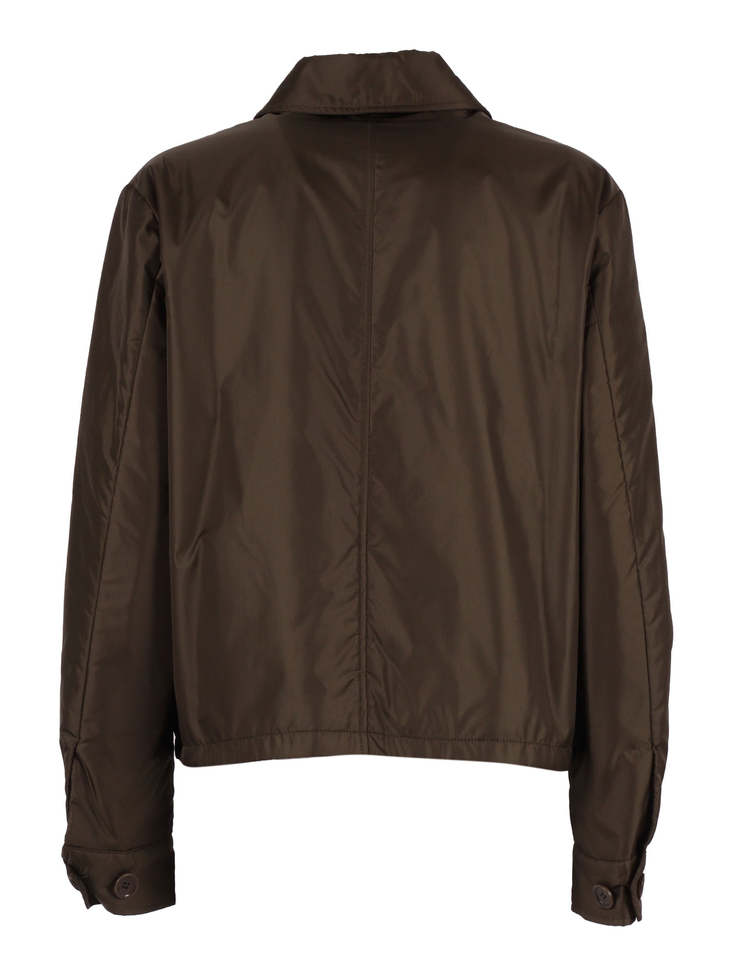 Aspesi Lightweight Minimalist Jacket In Brown