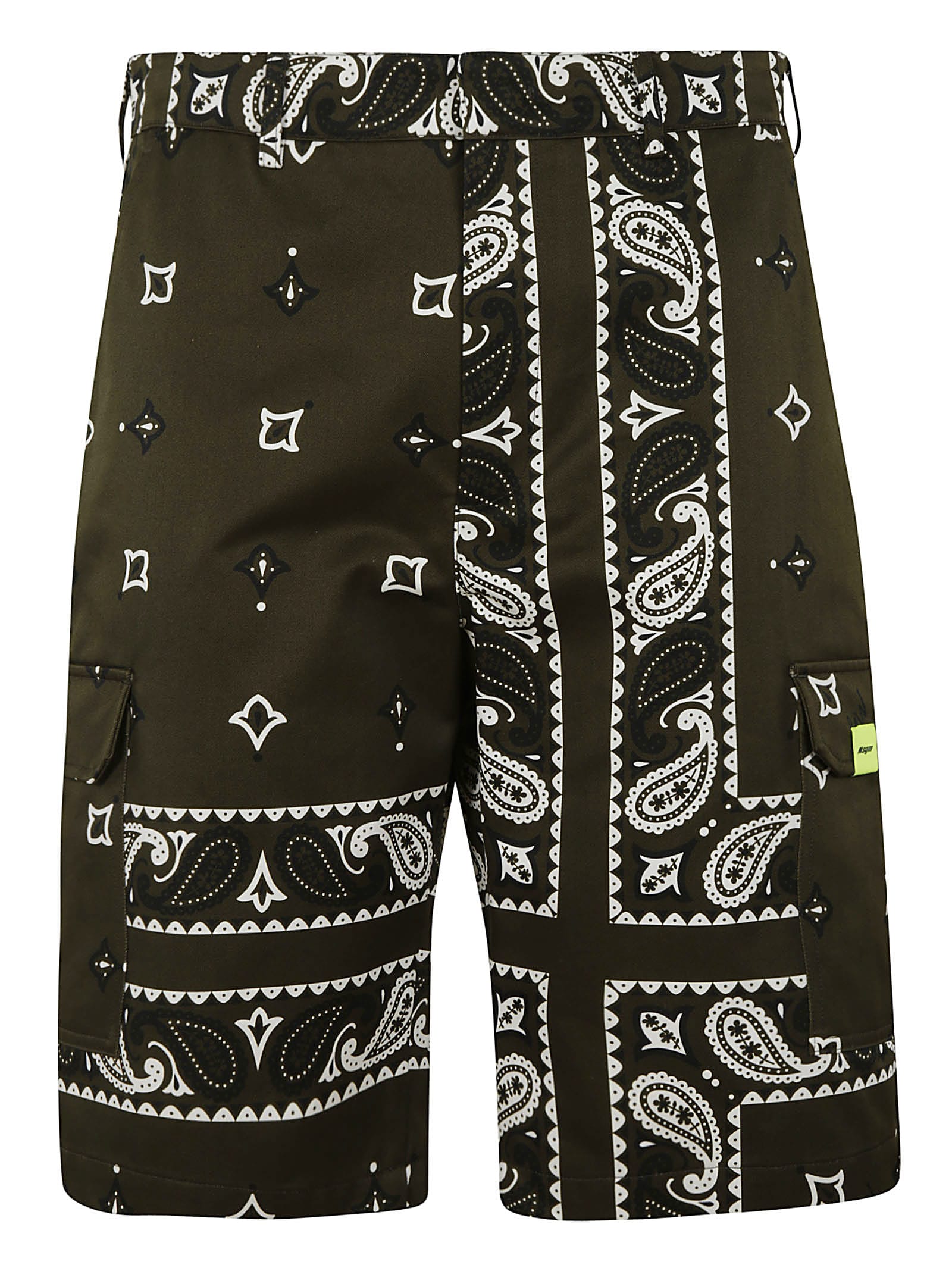 MSGM PAISLEY PRINTED SHORTS,11260896