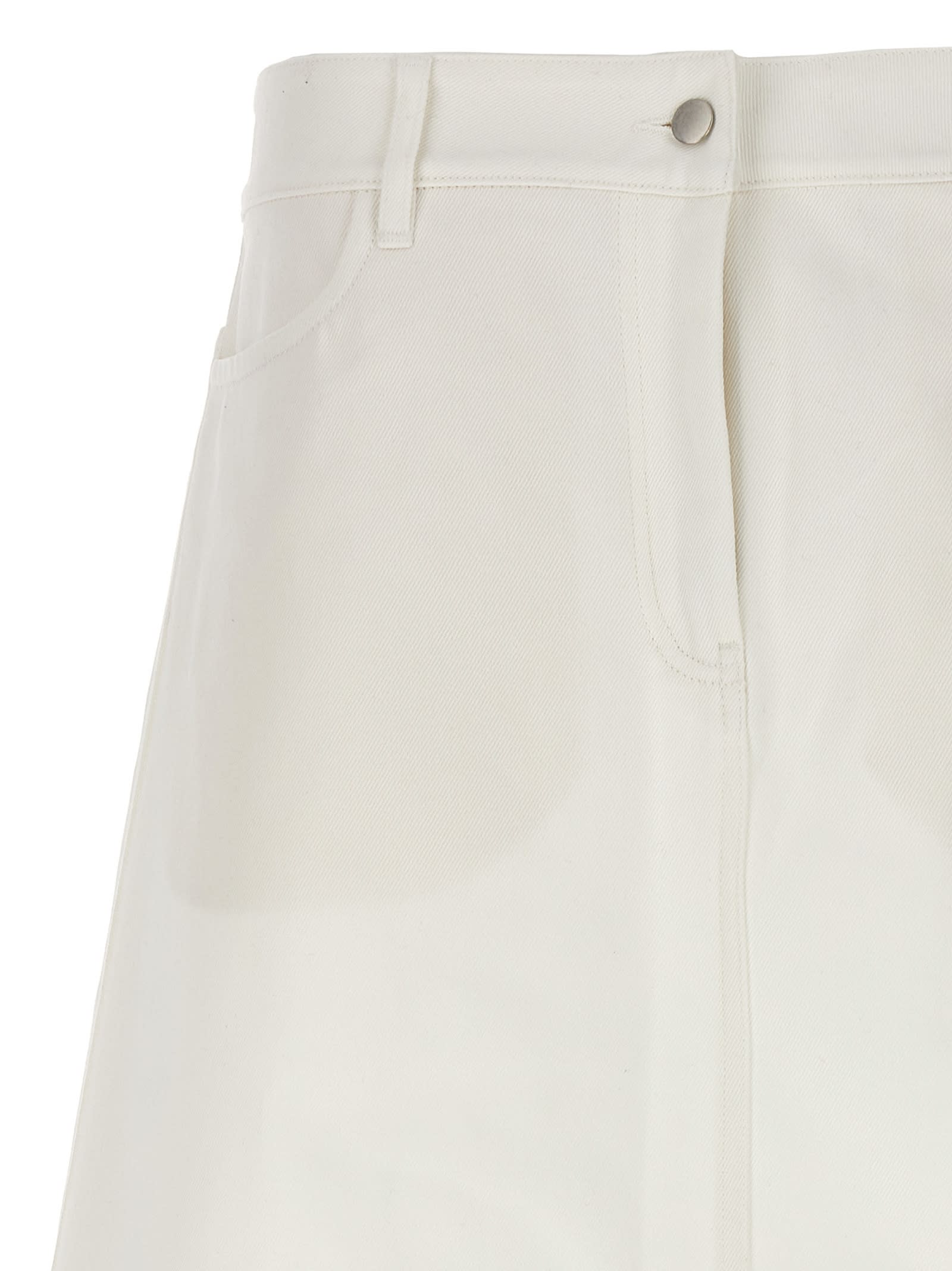 Shop Studio Nicholson Baringo Midi Skirt In White