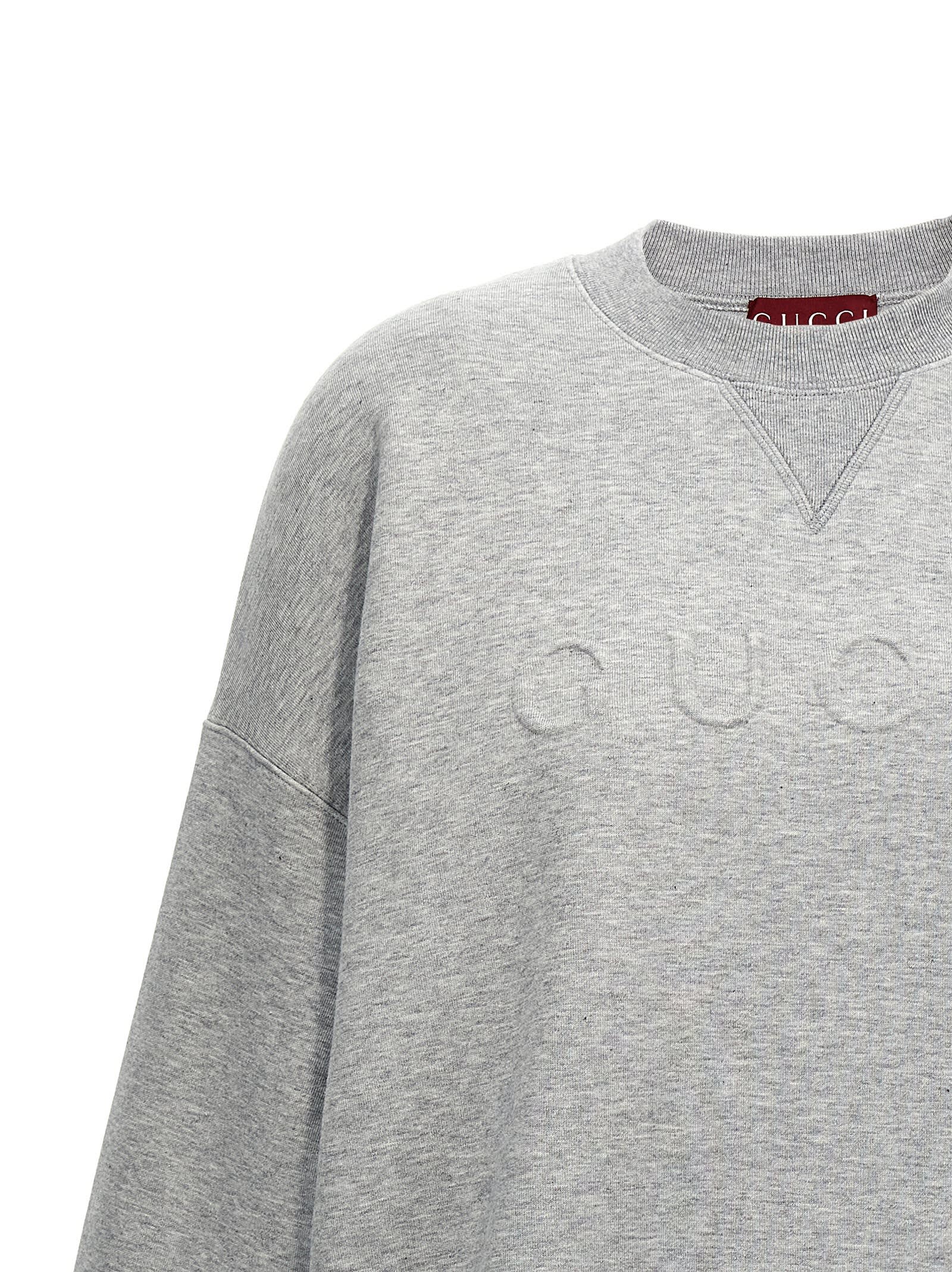 GUCCI EMBOSSED LOGO SWEATSHIRT 