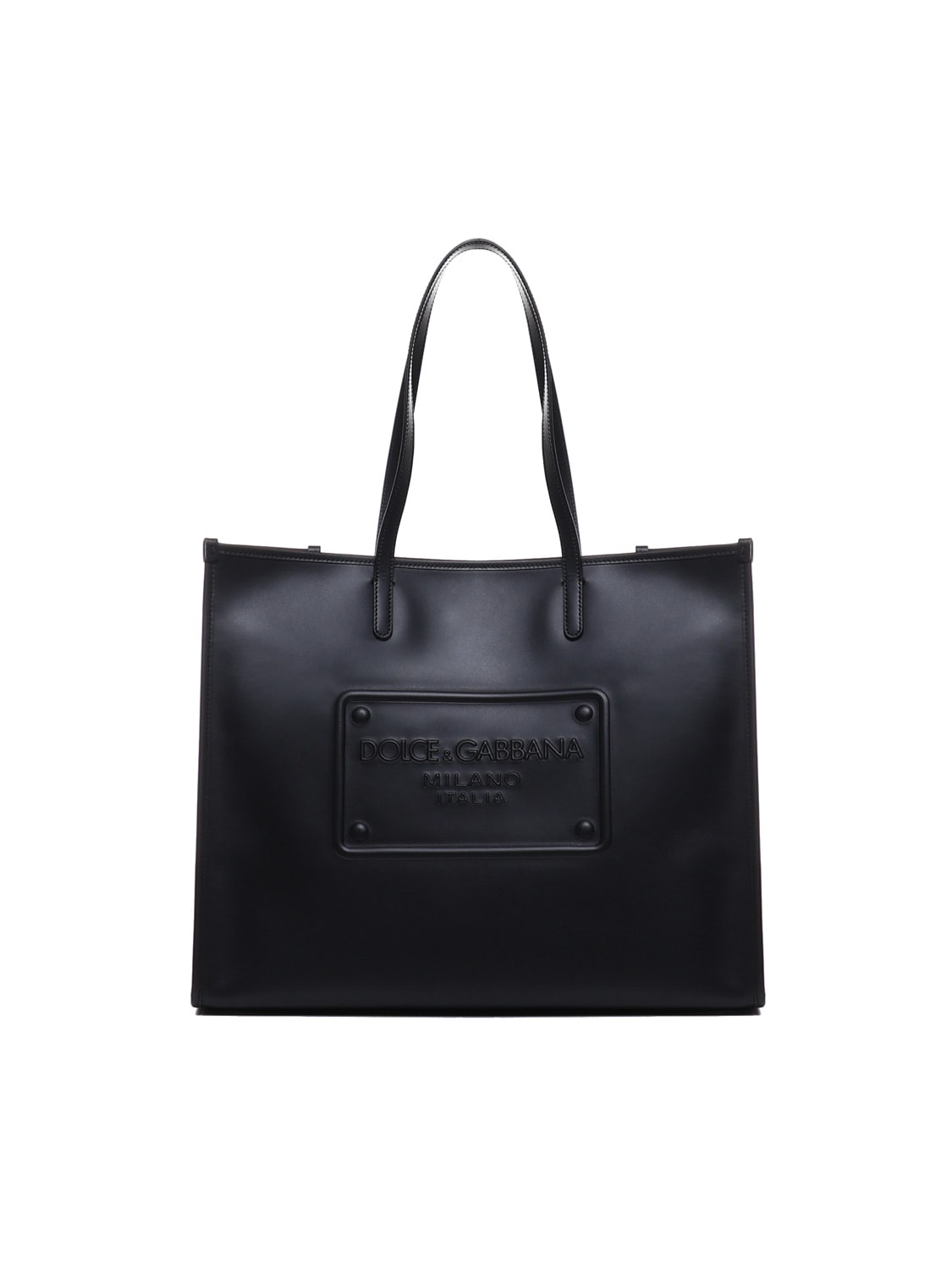 Dolce & Gabbana Tote Bag In Calfskin In Black