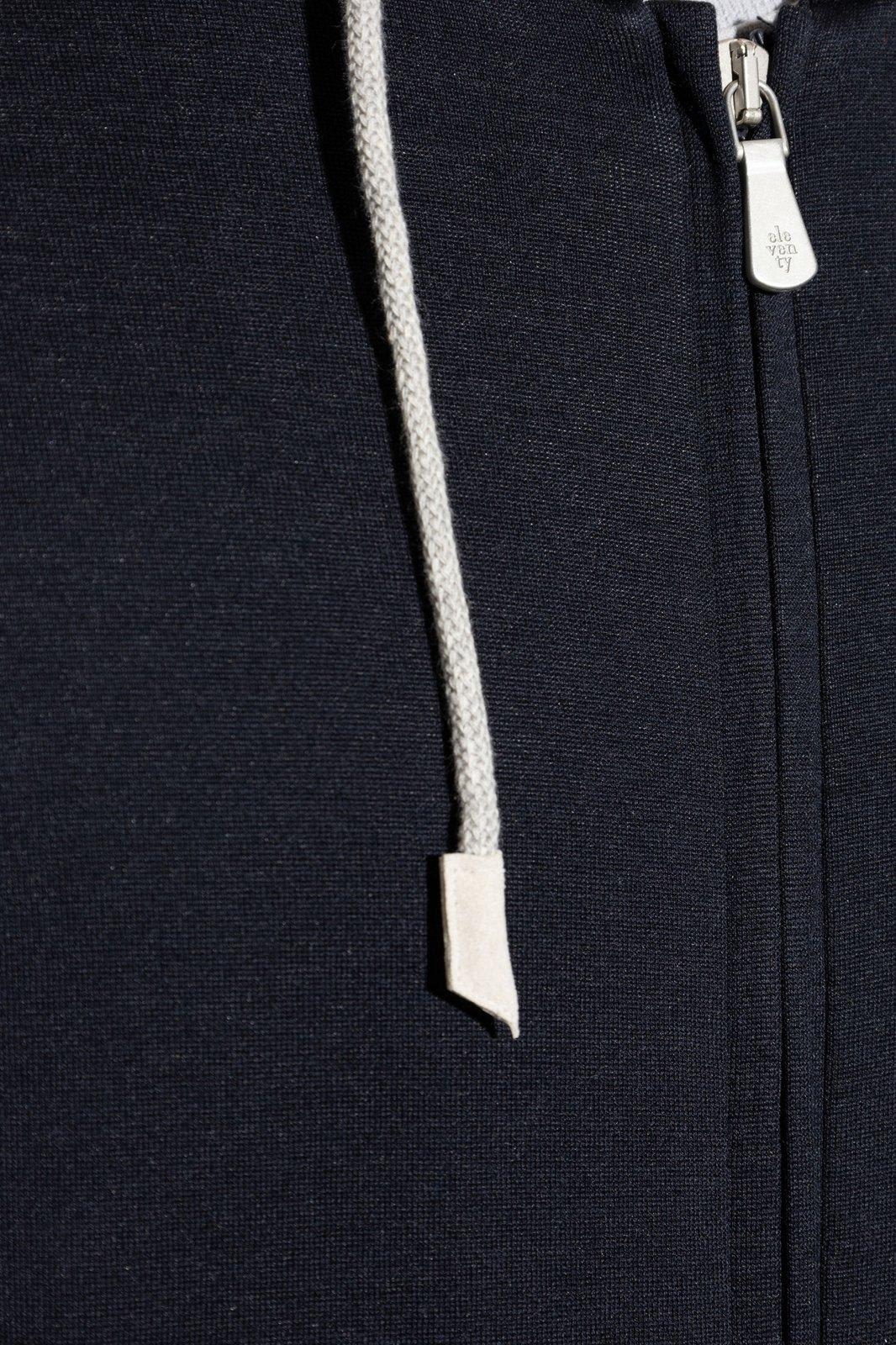 Eleventy Classic Zip-up Hoodie Sweater