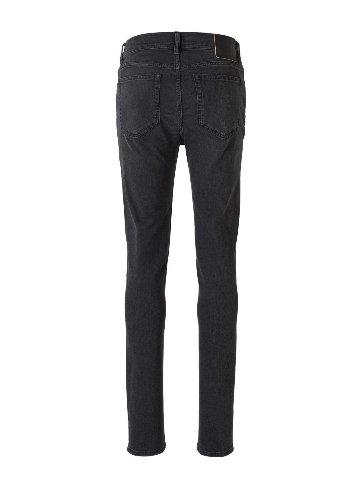 Shop Acne Studios North Mid-rise Skinny-fit Jeans In Used Black