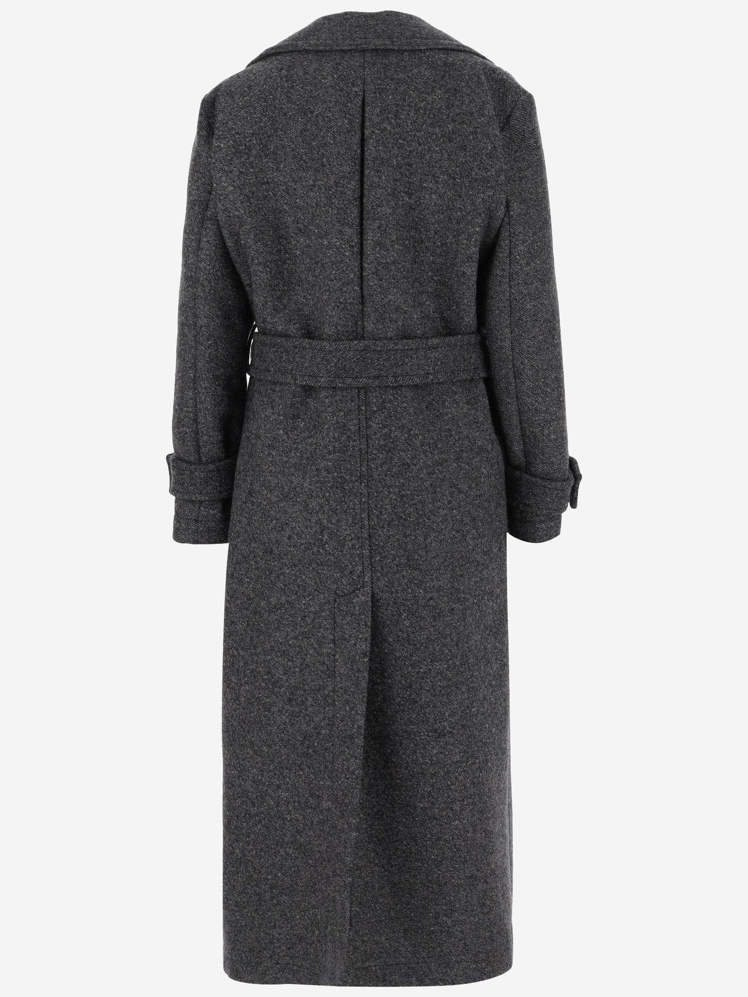 Shop Pinko Wool Blend Coat In Grey