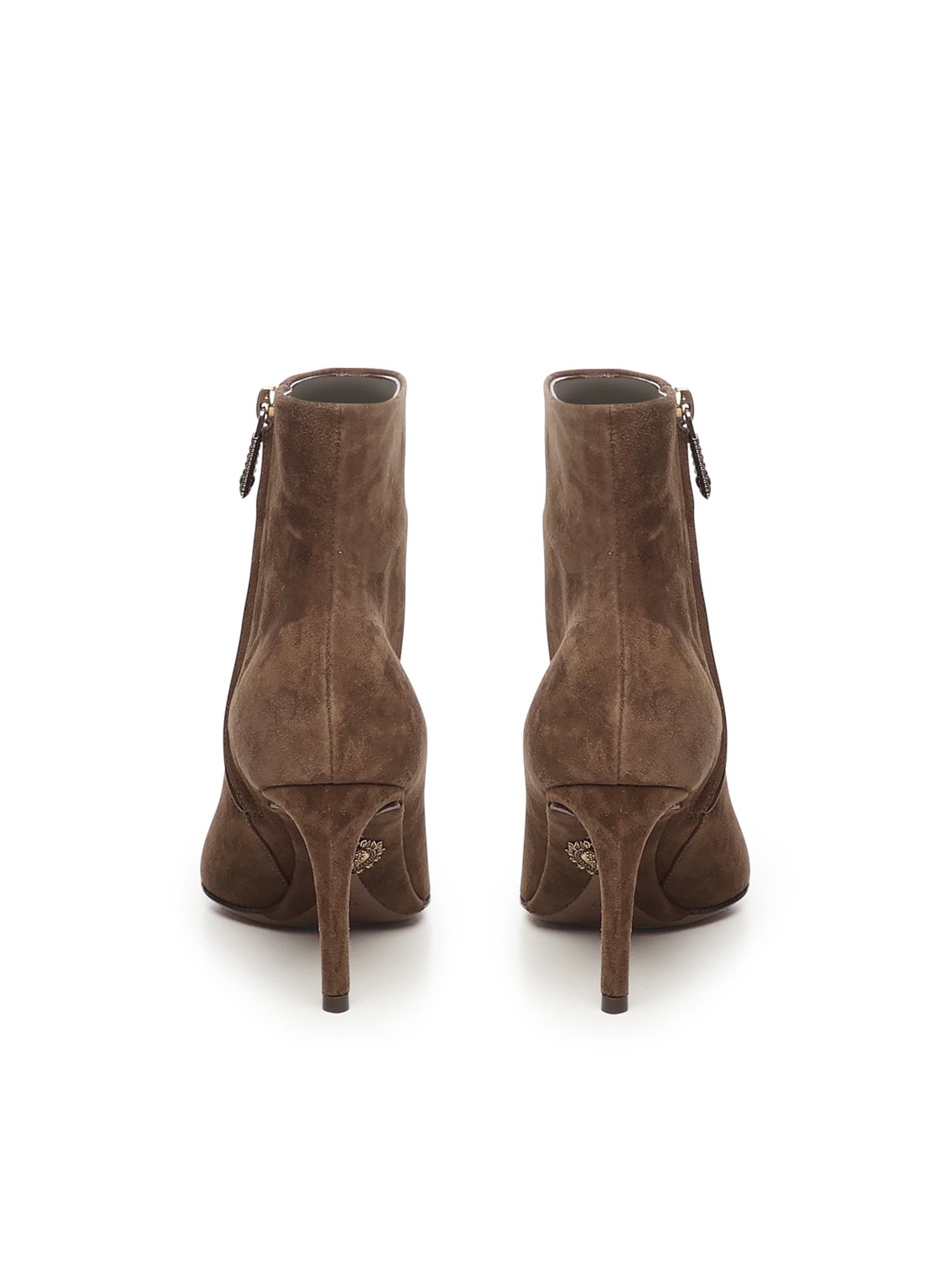 Dolce & Gabbana Devotion Ankle Boots In Brown