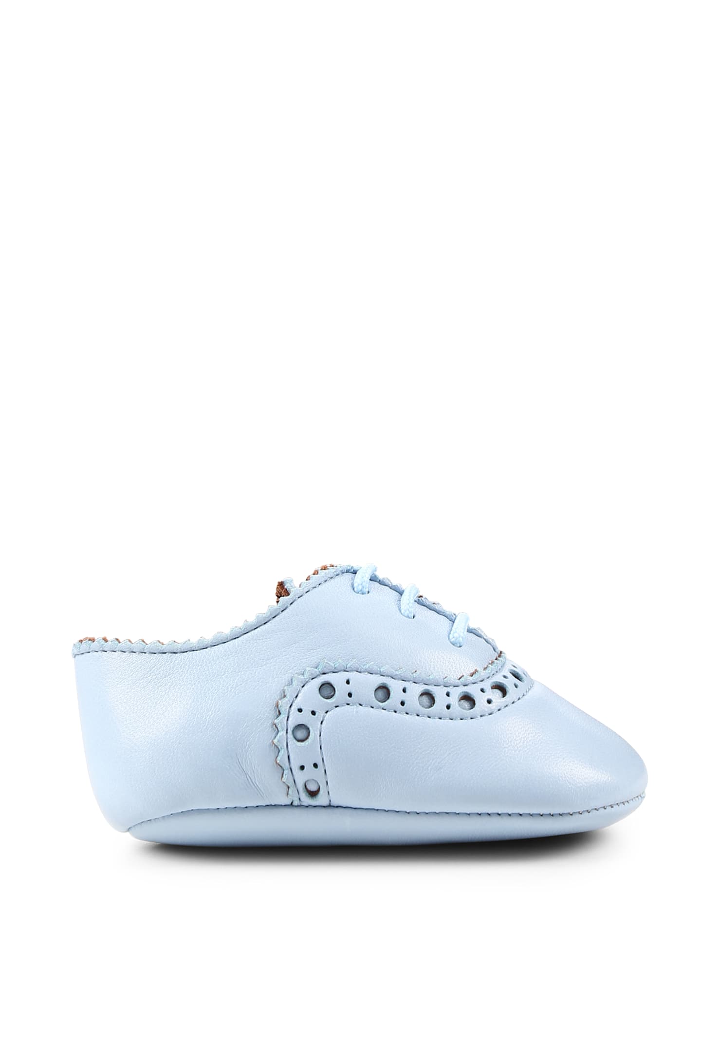 Pèpè Stringate Celesti Per Neonato In Blue