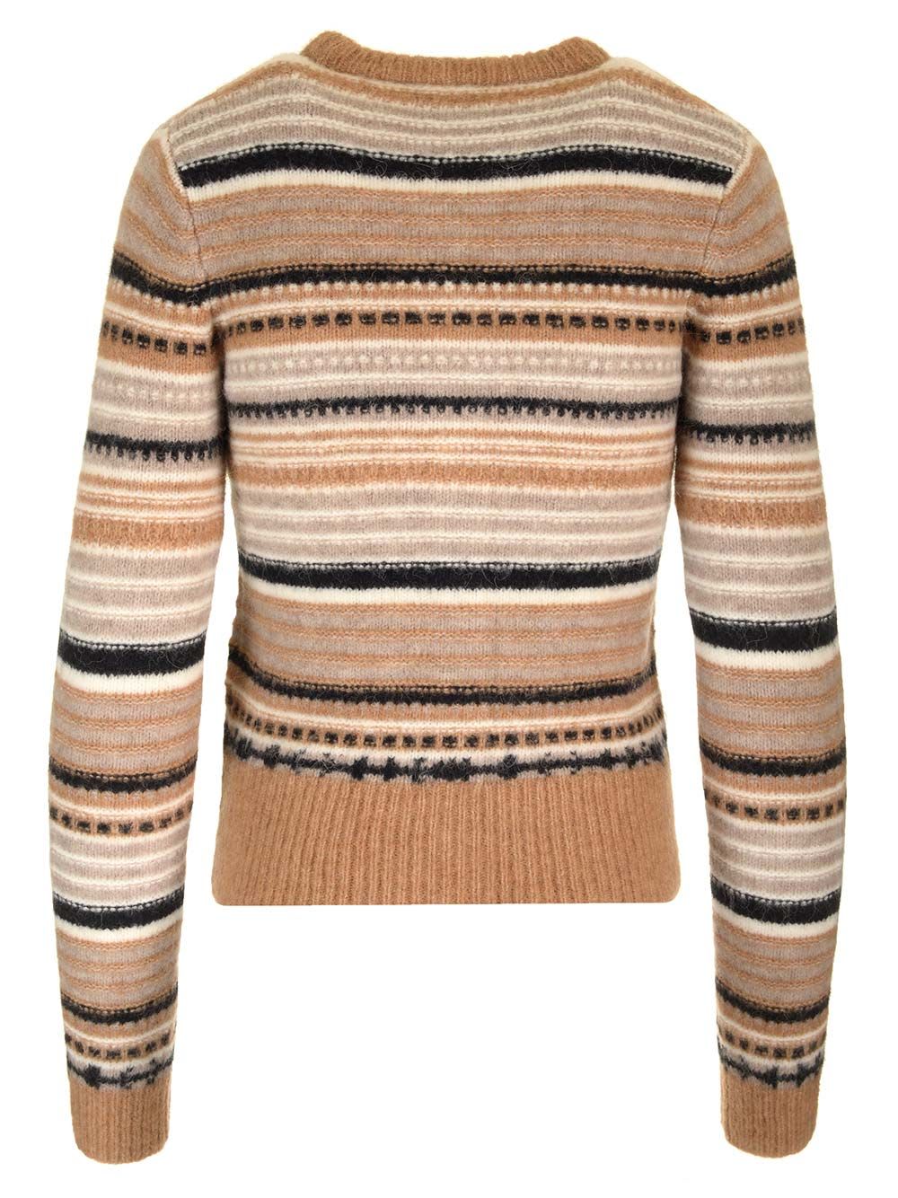 Shop Ganni Slim Fit Cardigan In Multicolour