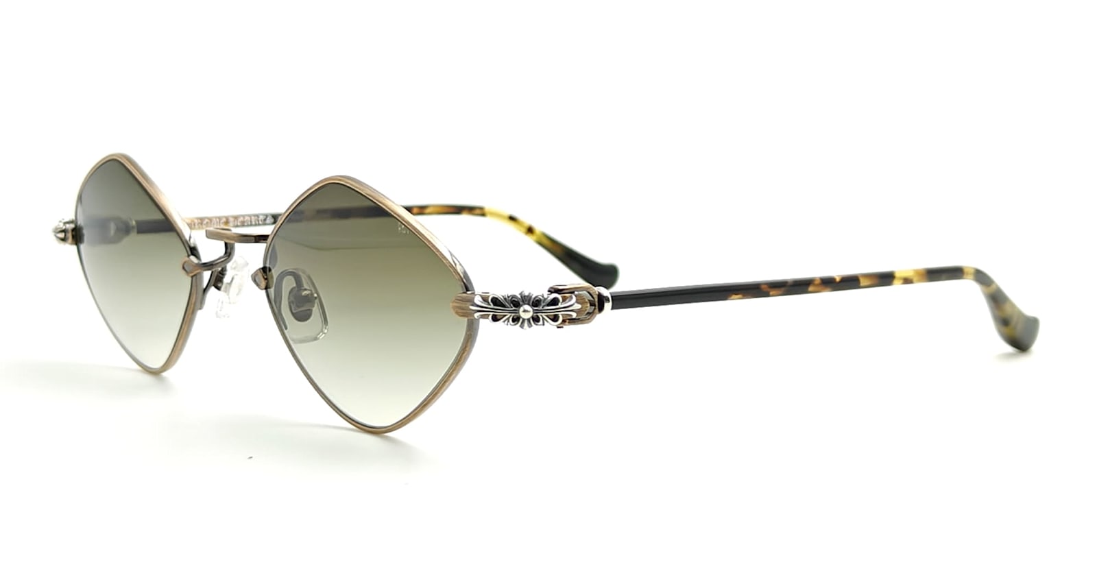 Shop Chrome Hearts Diamong Dog - Antique Gold Sunglasses