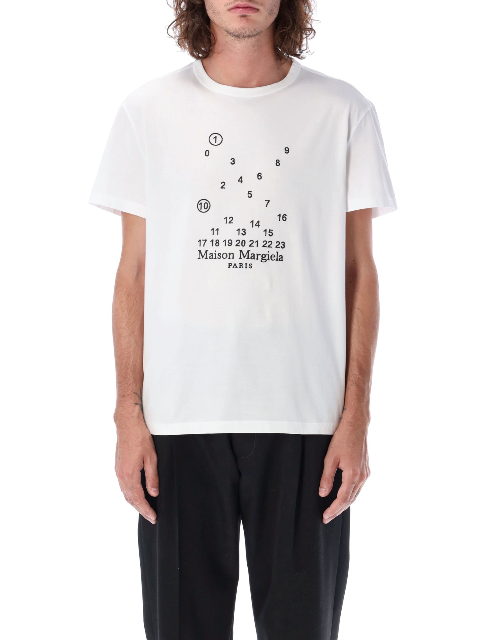 Maison Margiela Embroidered Numbers T-shirt