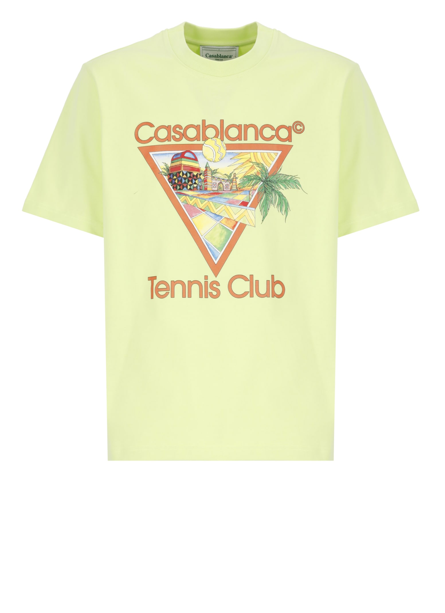 Shop Casablanca Afro Cubism Tennis Club T-shirt In Green
