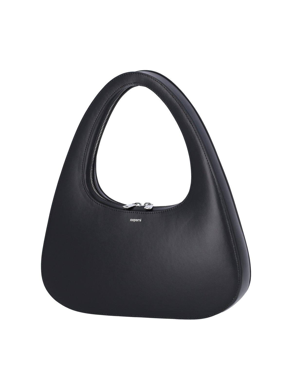 Shop Coperni Logo Printed Zipped Tote Bag In Black