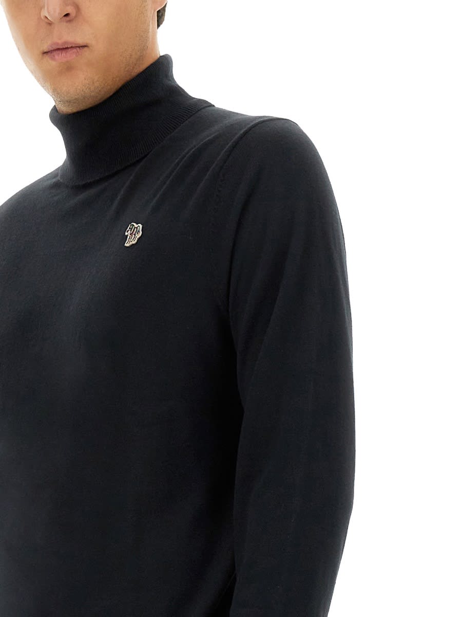 Ps By Paul Smith "zebra" T-shirt In Black