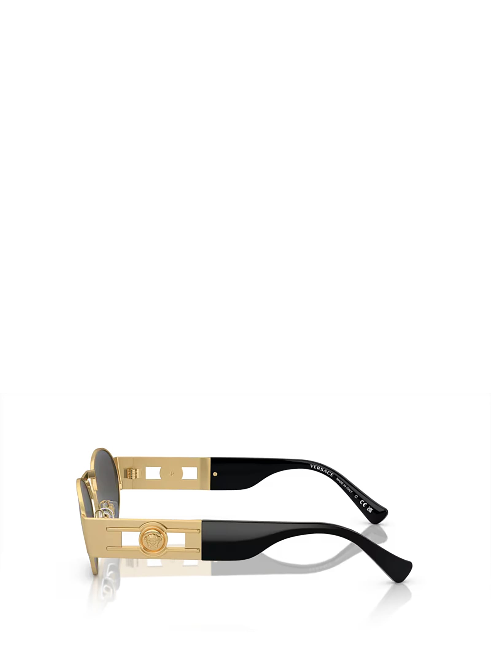 Shop Versace Ve2264 Matte Gold Sunglasses
