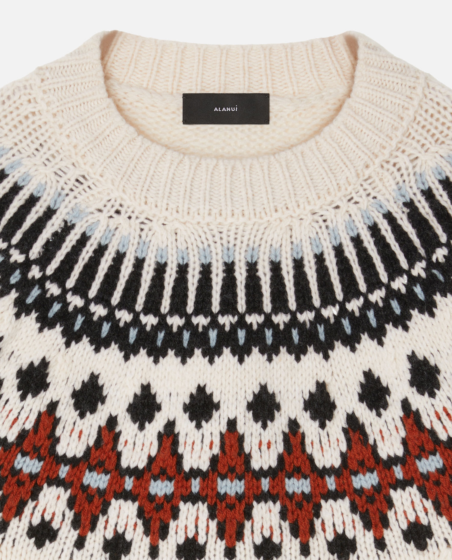 Alanui Fair Isle Patterned Wool Sweater In Yellow