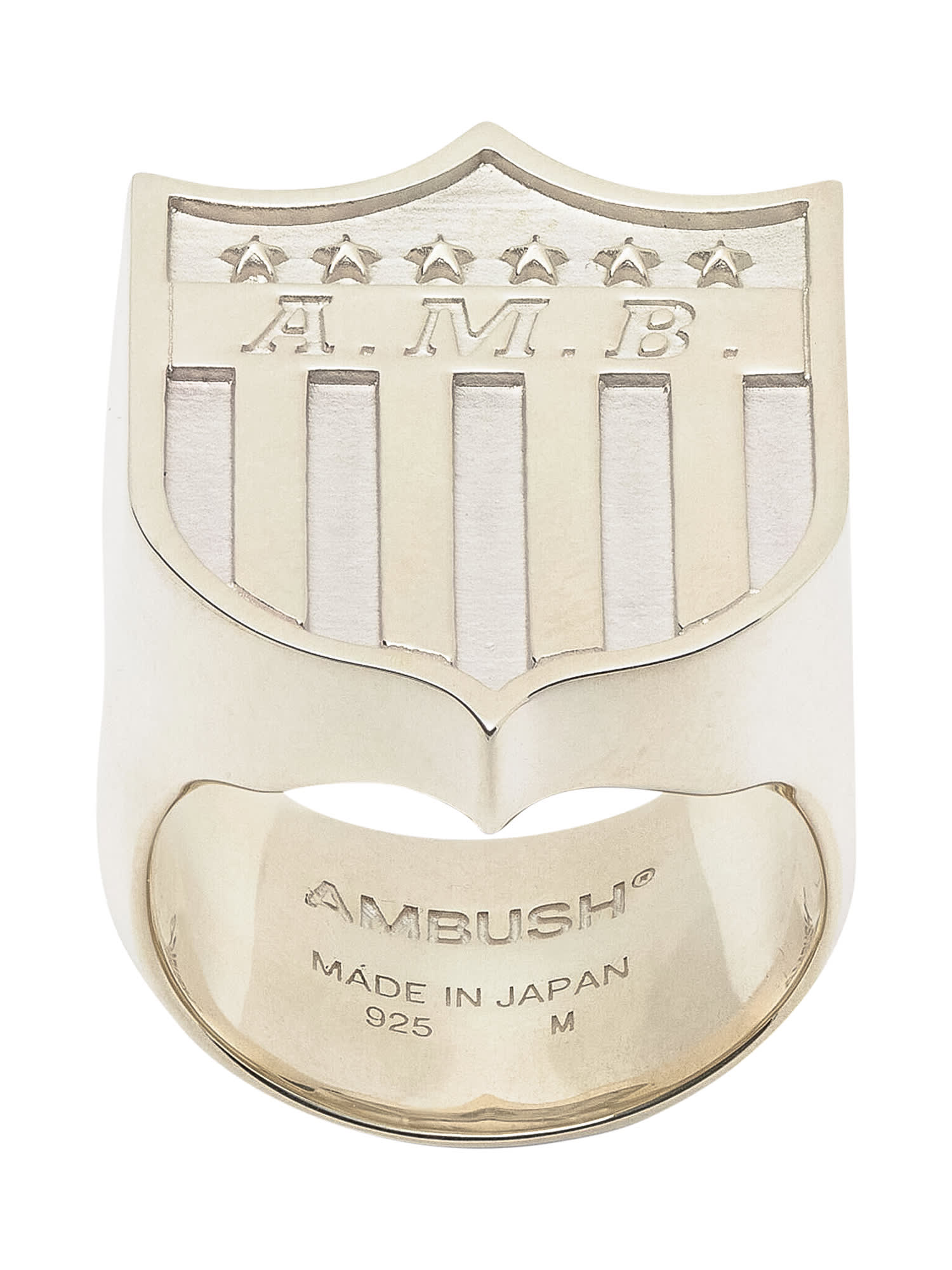 Shop Ambush Varsity Shield Ring In Silver