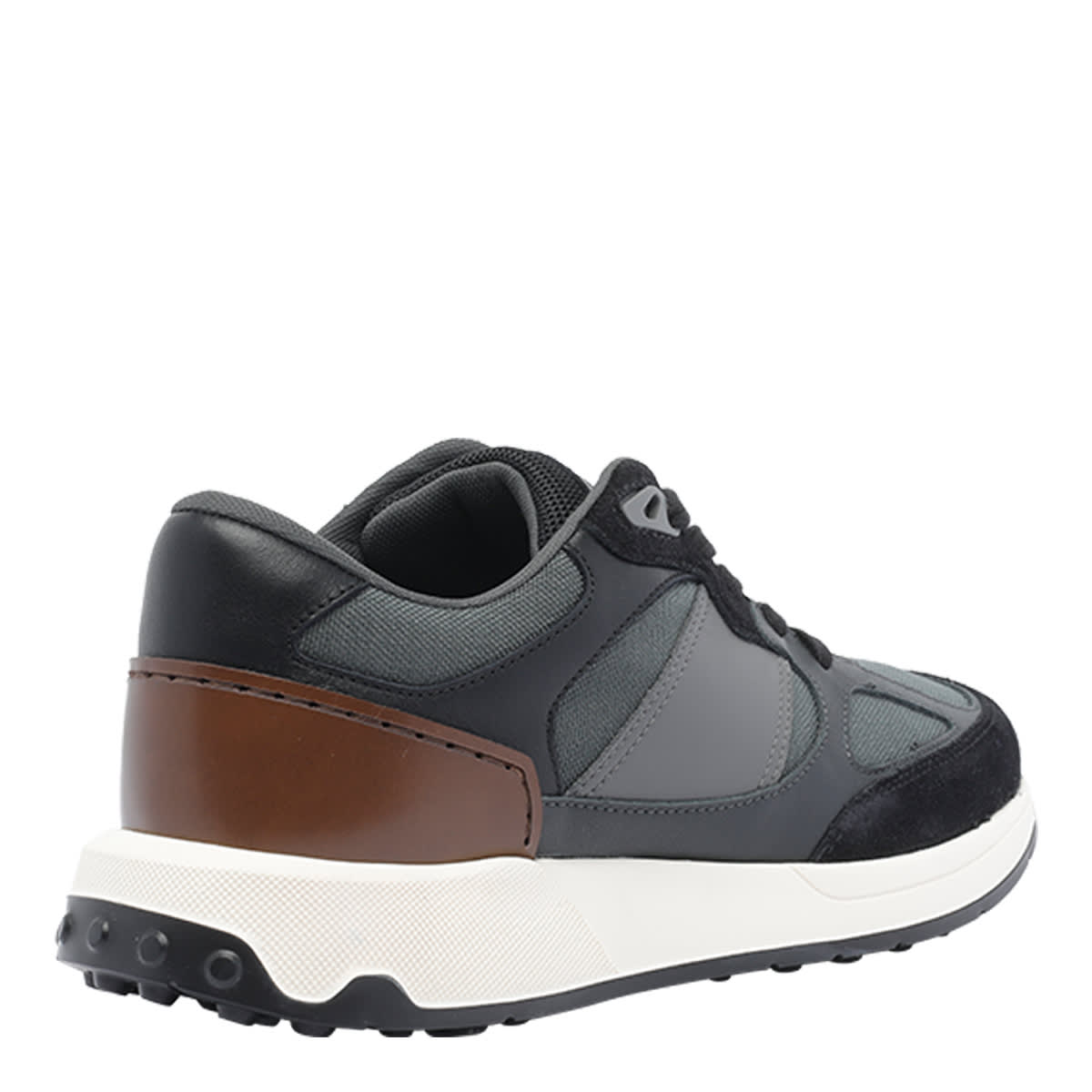 Tod's Grey Leather And Technical Fabric Sneakers In Multi