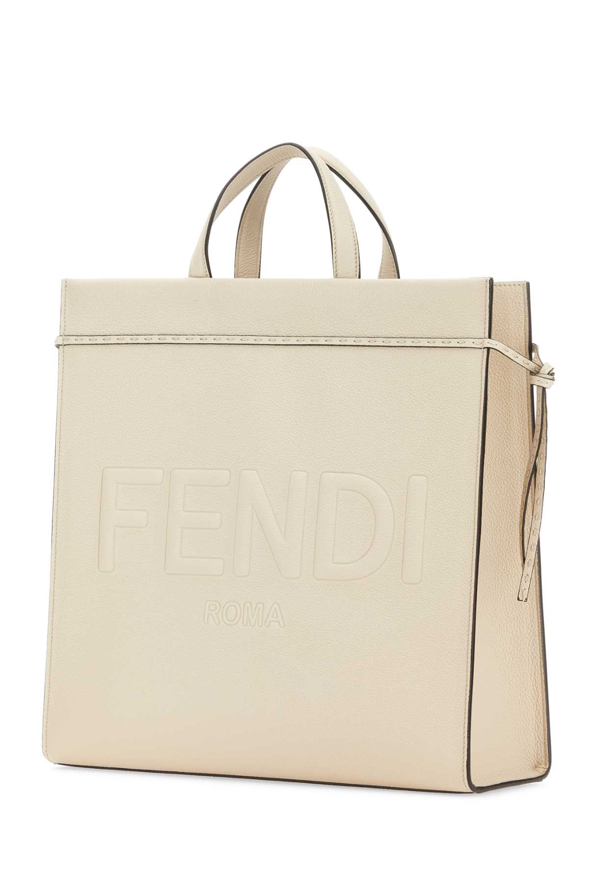 Shop Fendi Ivory Medium Go To Shopper Shopping Bag In F0mu3