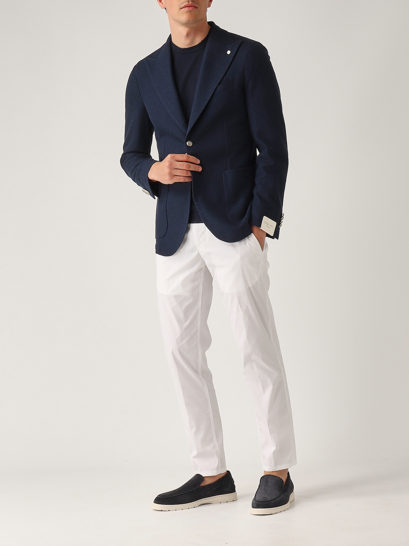 L.b.m 1911 Giacca Drop S Regolare Rever Lancia Blazer In Blue