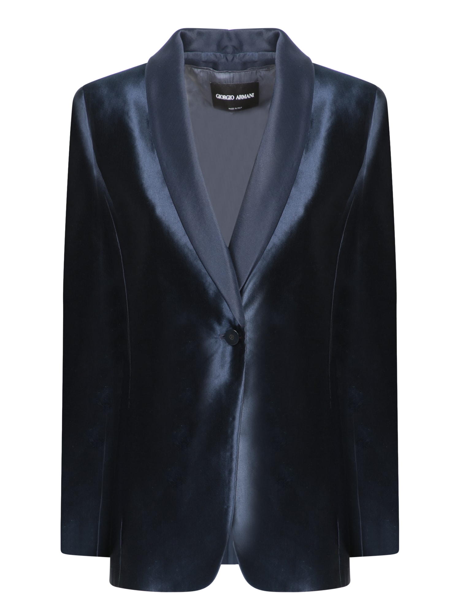 Blue Silk And Linen Jacket