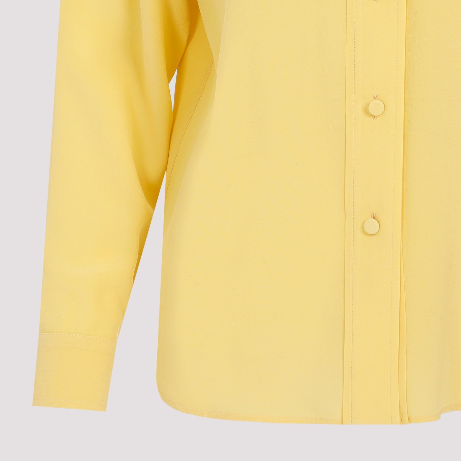 Shop Gucci Crepe De Chine Shirt In Yellow Iris