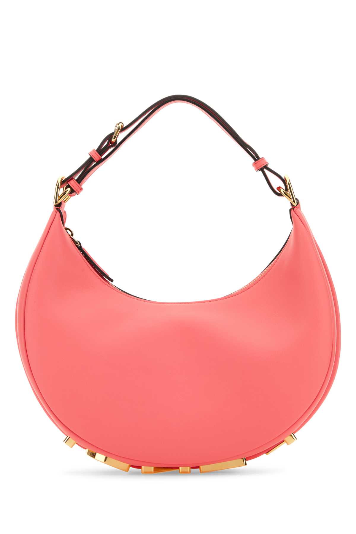 Shop Fendi Pink Leather Small Graphy Handbag In Pinkcoral