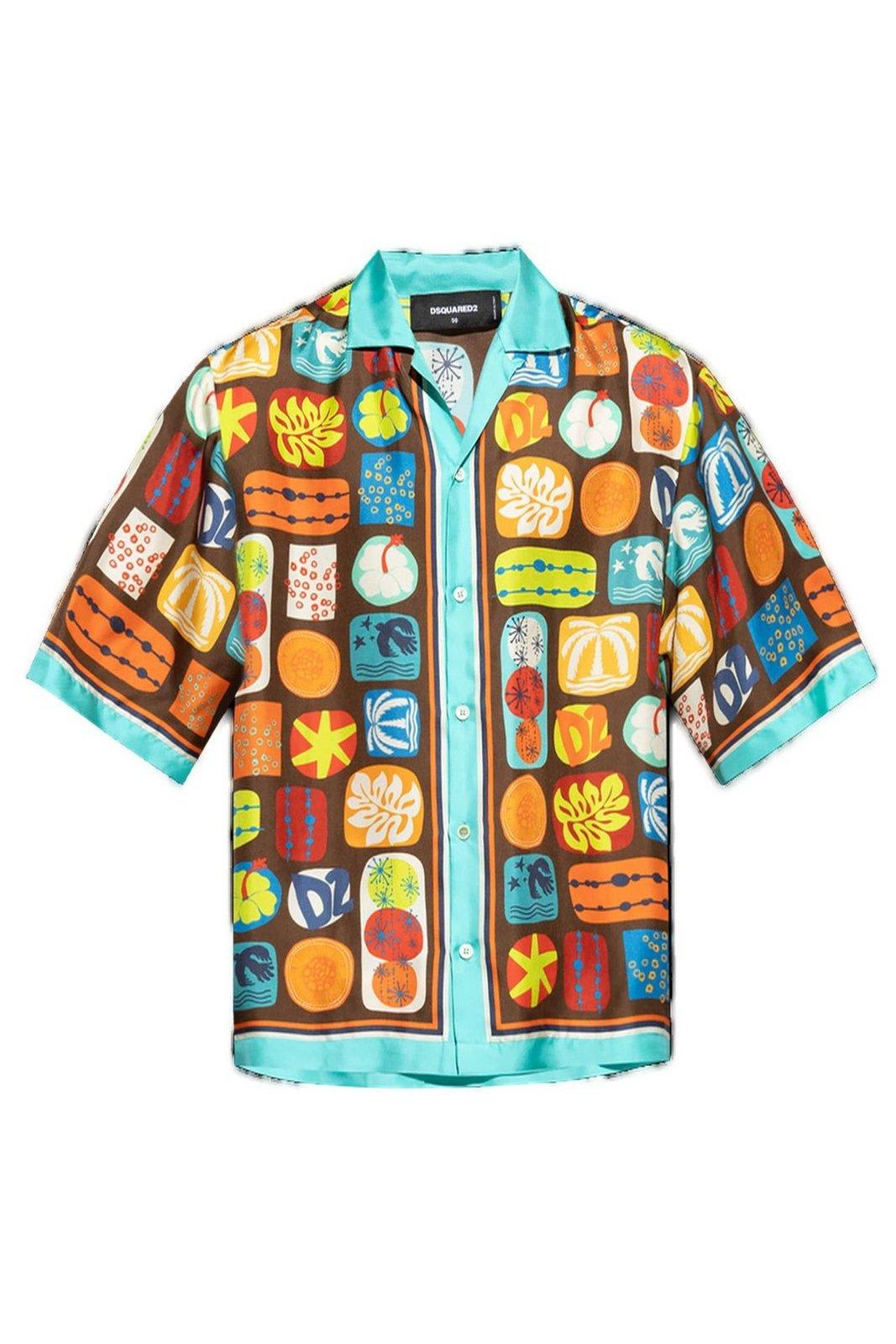 Dsquared2 Summer Lovers Drop Shoulder Bowling Shirt