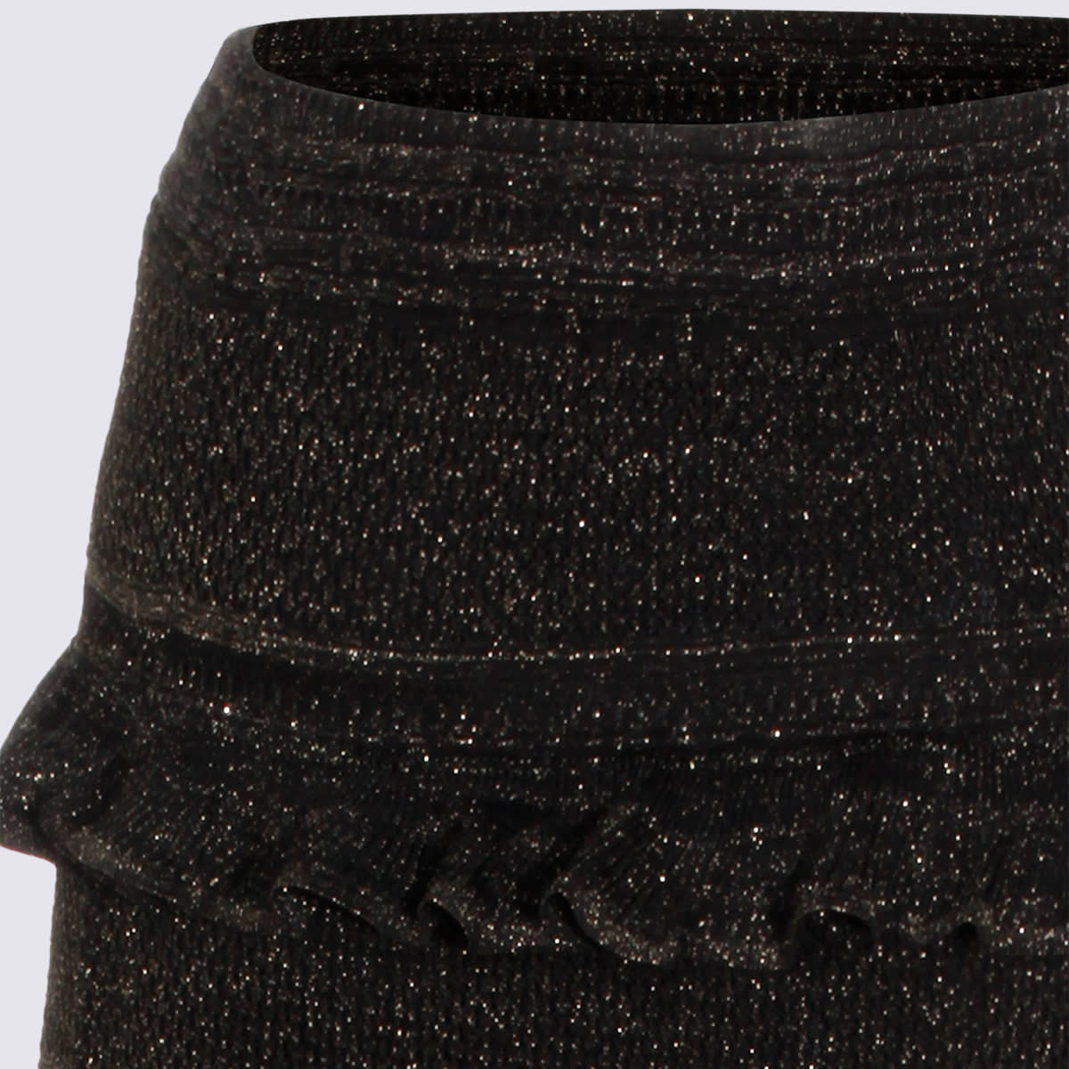 Zimmermann Metallic Black Cotton Skirt In Black