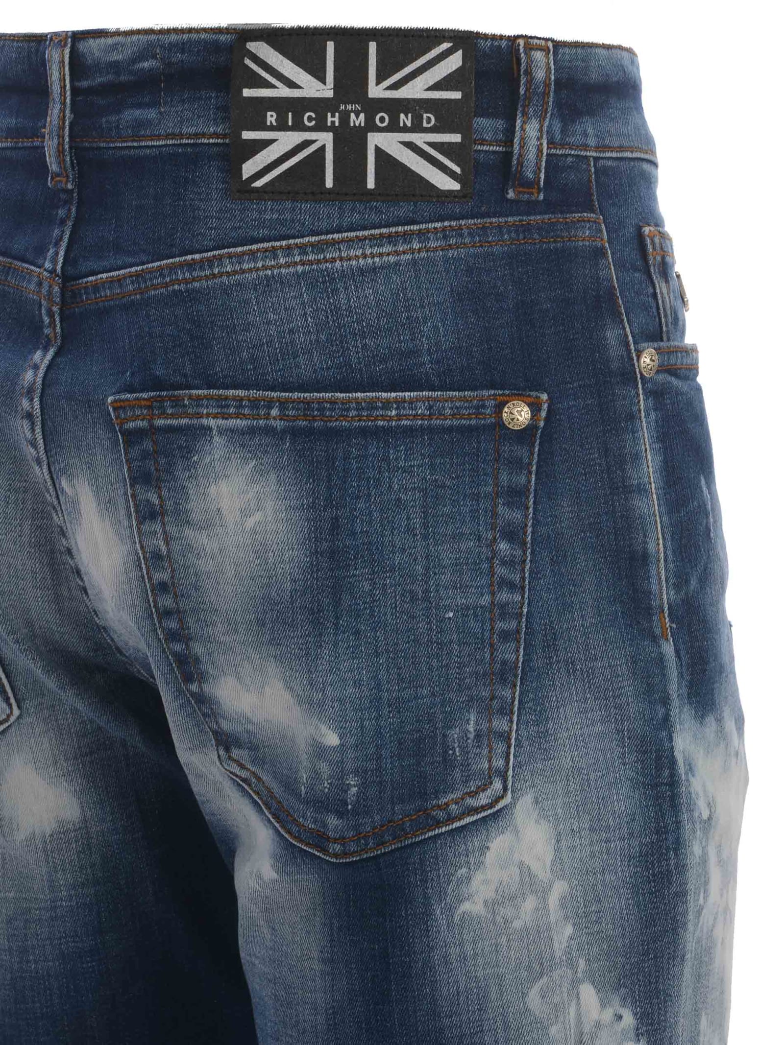 Shop Richmond Jeans  Made Of Denim In Denim Azzurro
