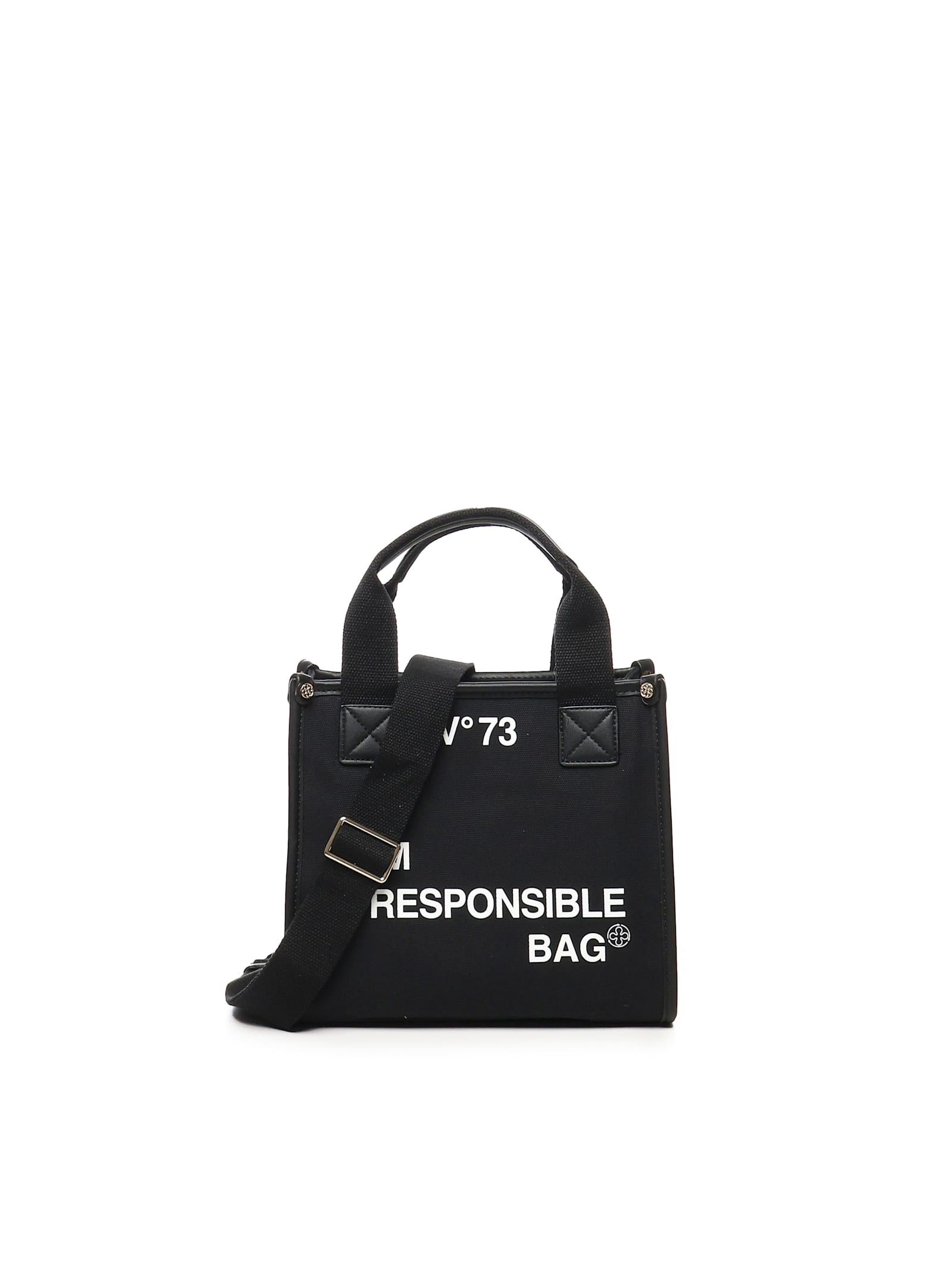V73 Responsibility Tote Bag In Canvas And Eco-leather
