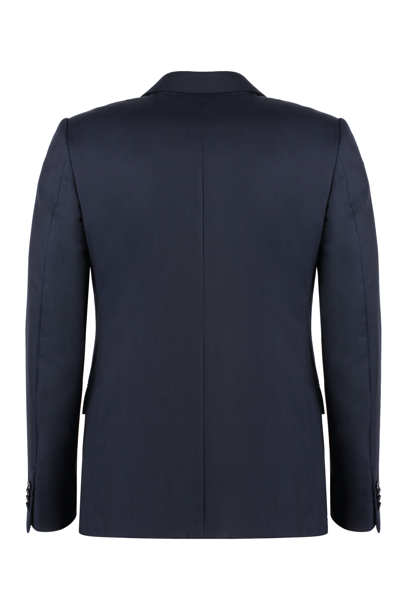 Shop Z Zegna Wool And Silk Blend Two-pieces Suit In Blue