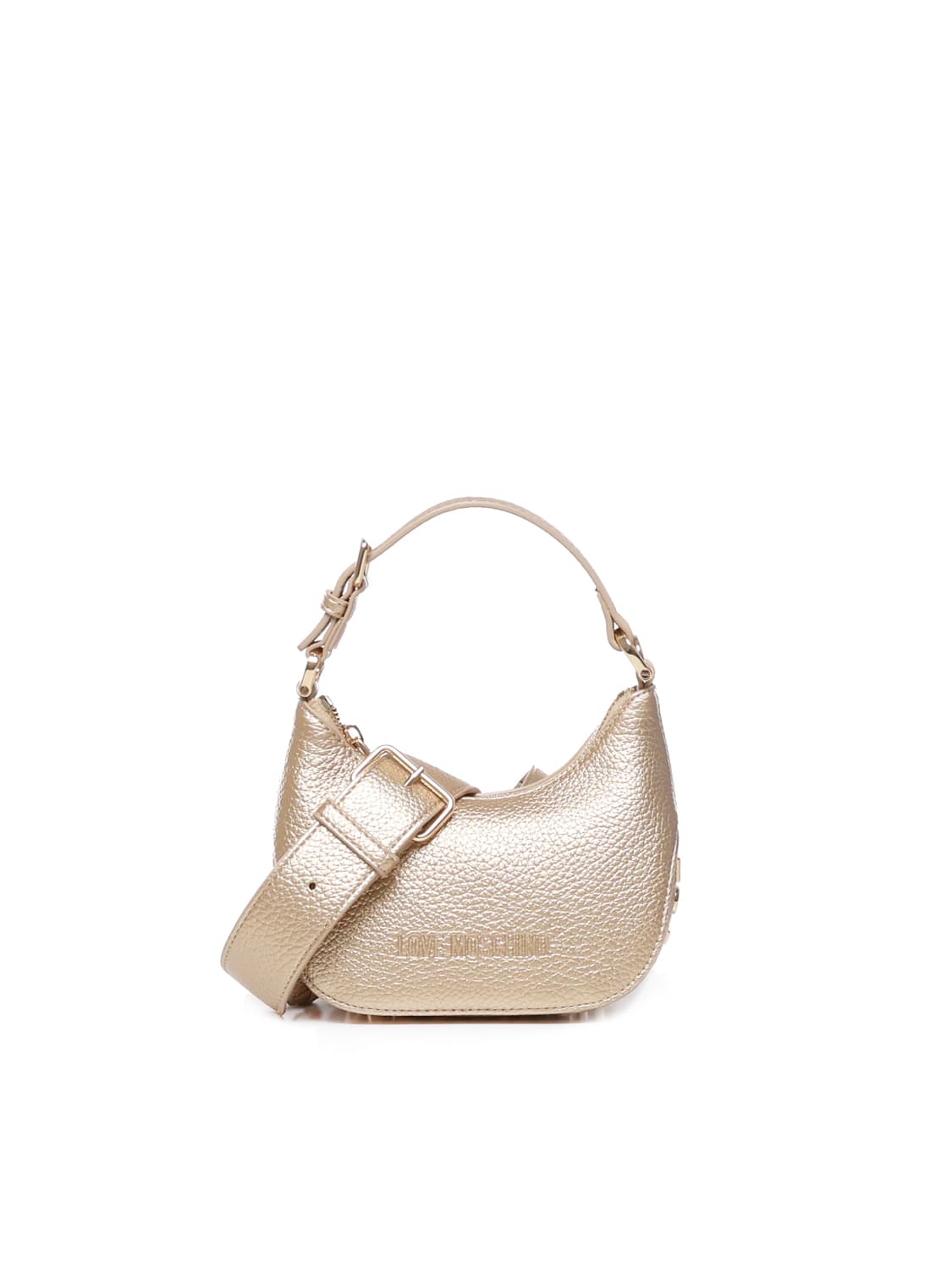 Shop Love Moschino Bag With Logo In Gold