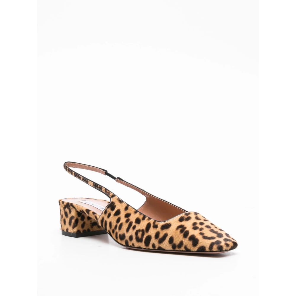 Aquazzura Décolleté New Purist Sling 50 In Animal Print