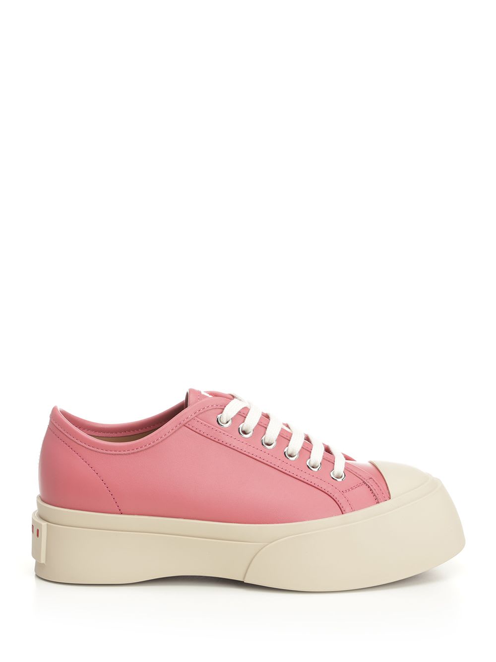 Marni Platform Sneakers With Smooth Leather Upper In Pink
