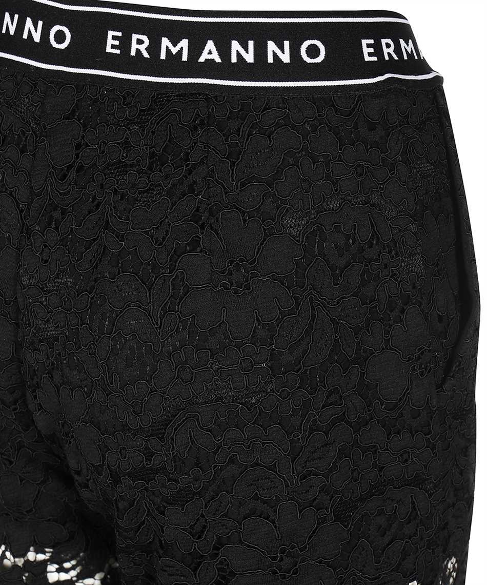 Ermanno Scervino Elasticated-waistband Lace Trousers In Black