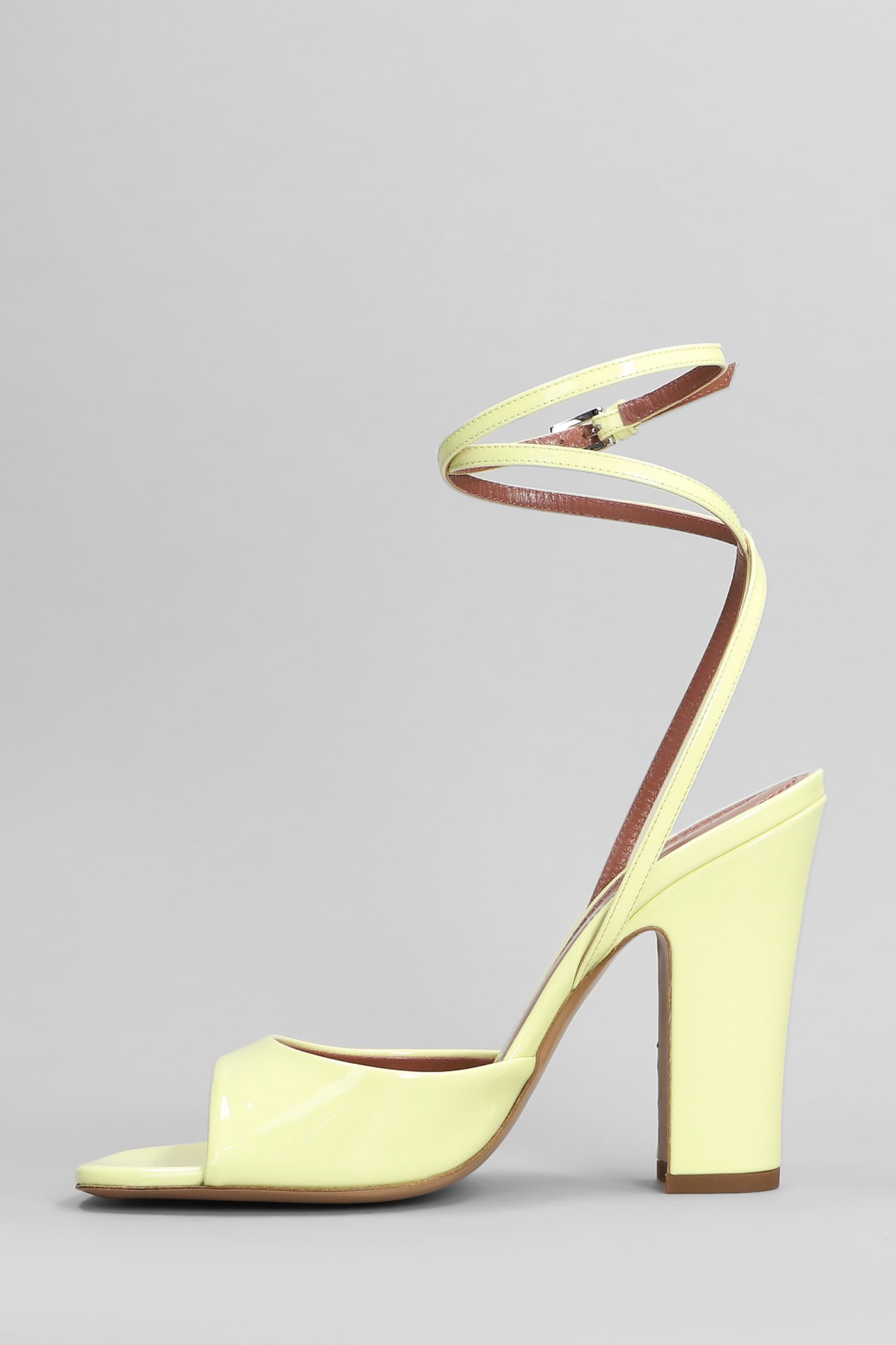 Paris Texas Lara Sandal 100 Sandals In Yellow Patent Leather In Yellow