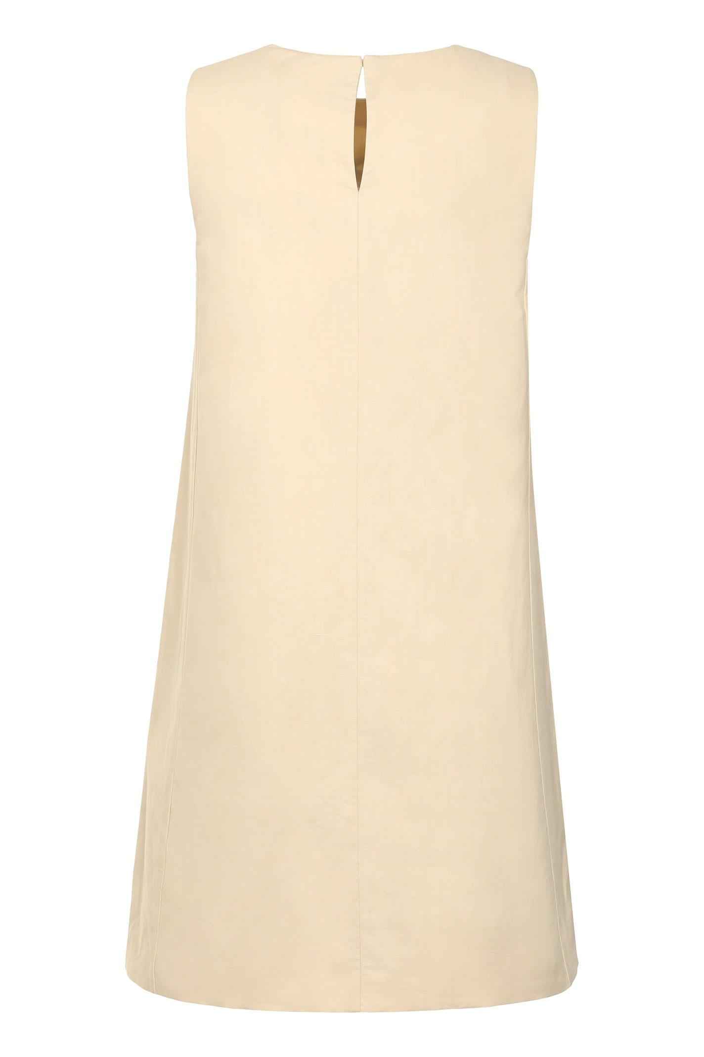 Weekend Max Mara Omens Donald Floral-embroidered Cotton-blend Mini Dress Ivory In Ivory