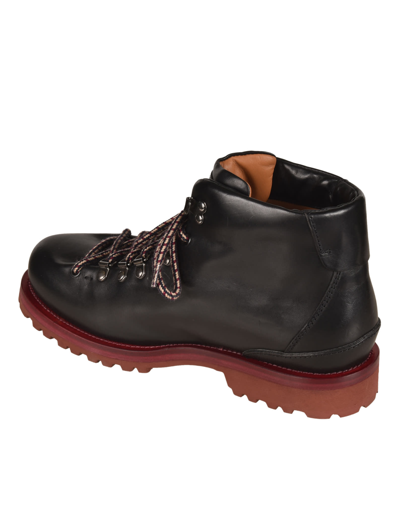 Buttero Classic Lace-up Boots In Black